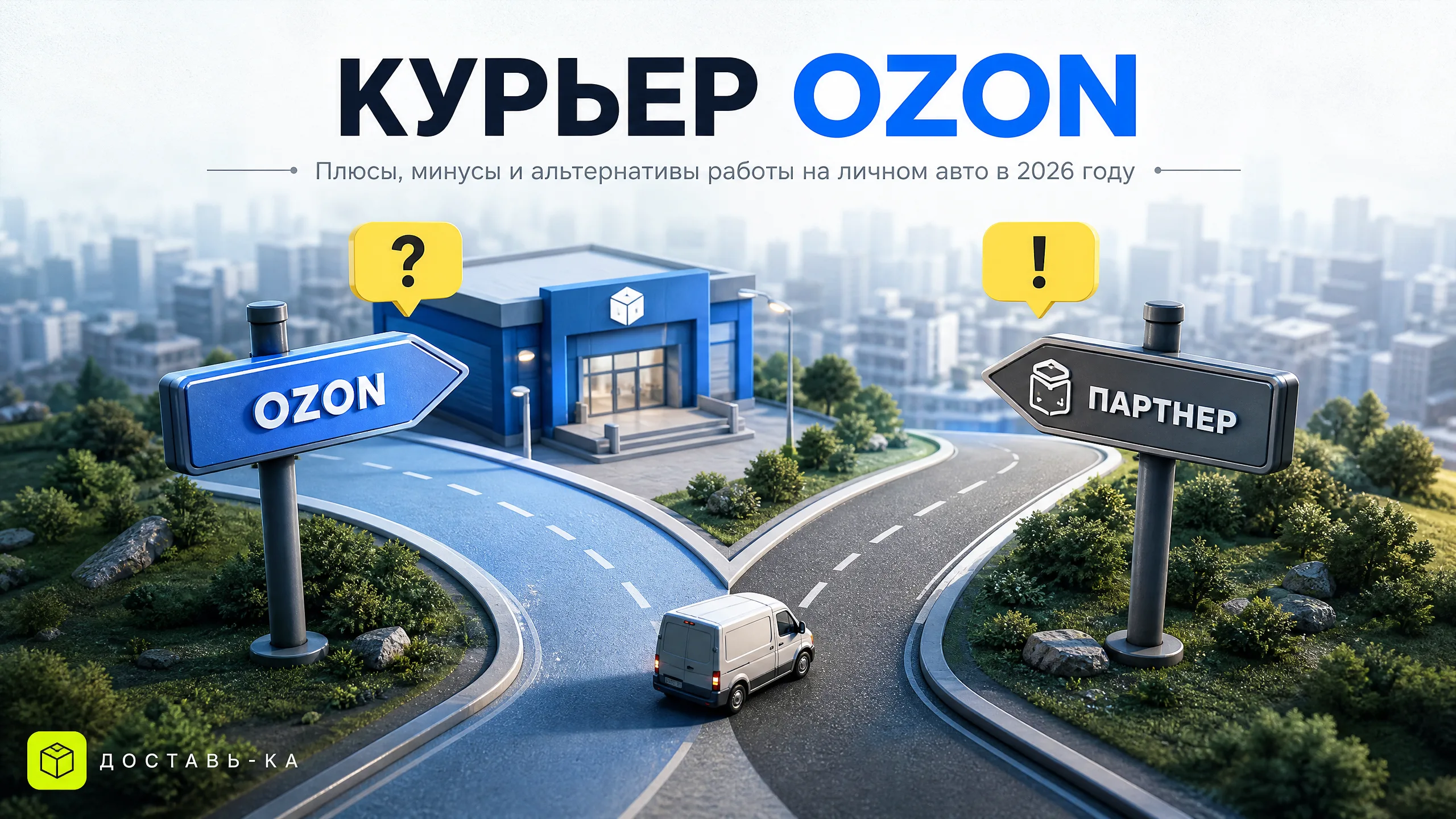 Курьер Ozon на личном авто: плюсы, минусы и альтернативы в 2026