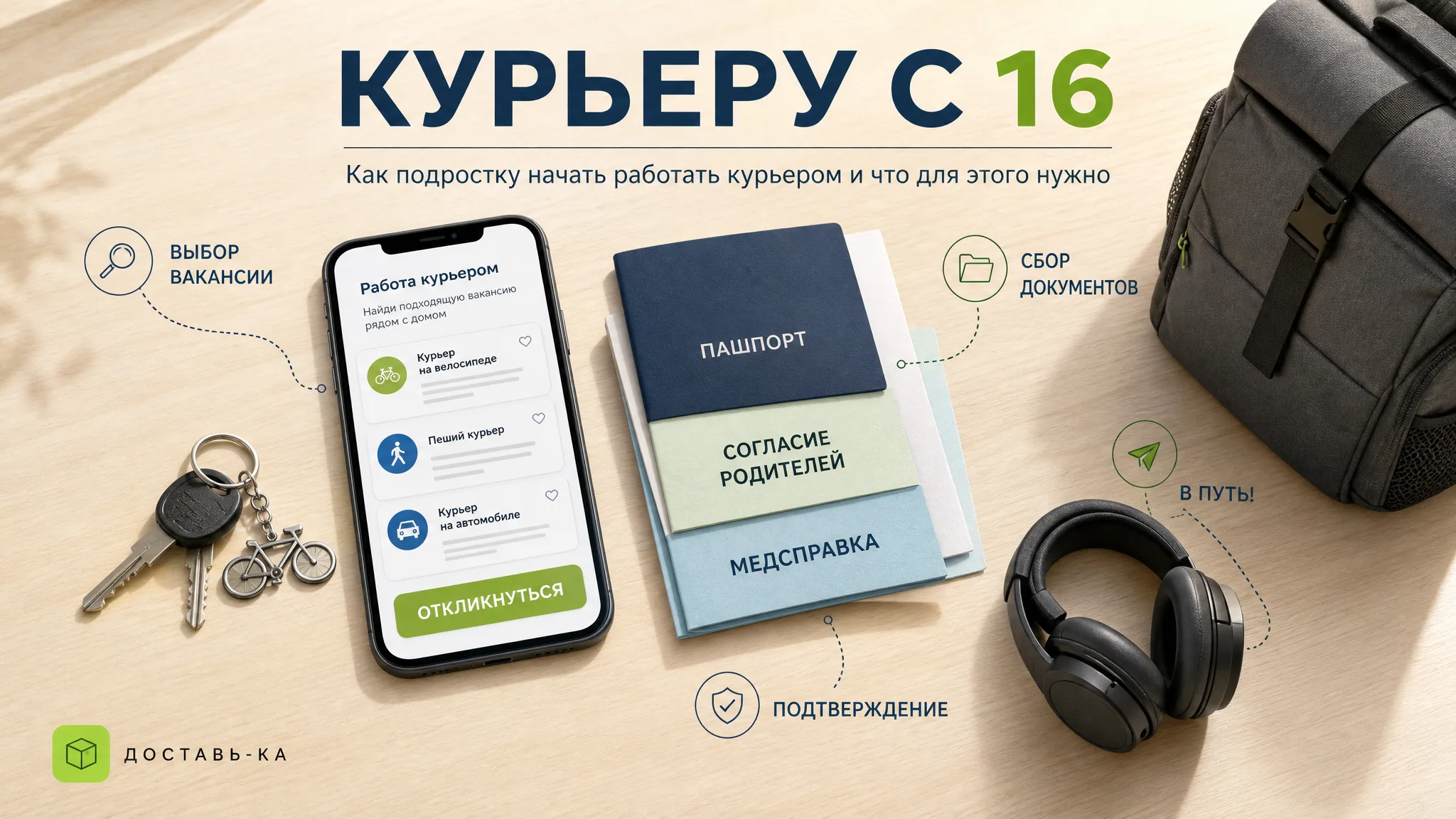 Курьер с 16 лет: работай и зарабатывай, не дожидаясь совершеннолетия в 2026