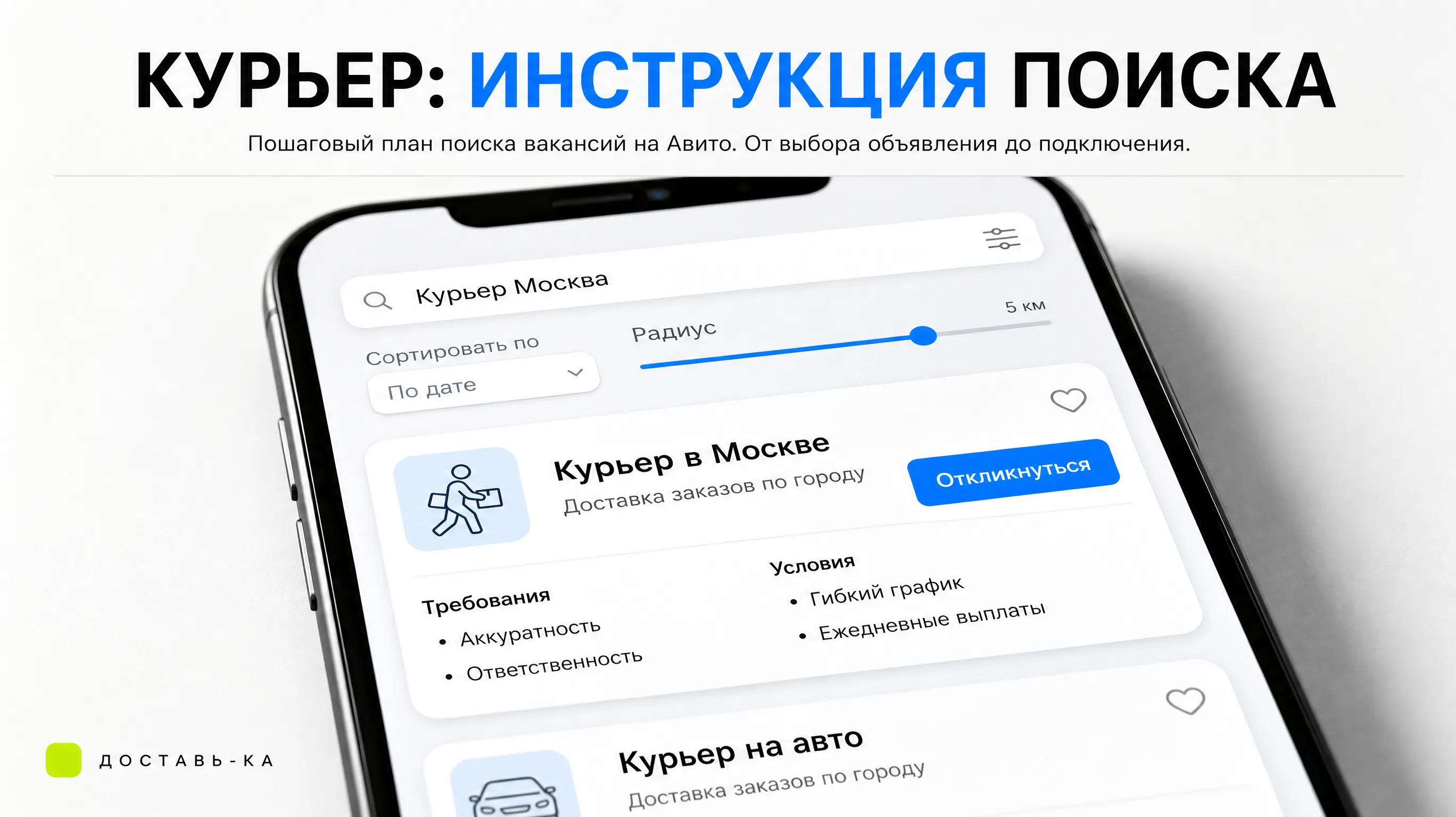Авито Москва вакансия курьера: как найти работу в 2026 году