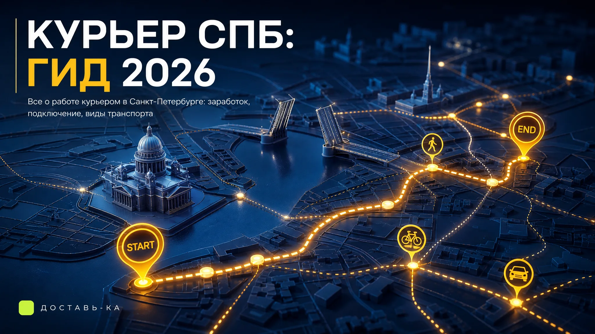 Работать курьером в Санкт-Петербурге с Яндекс Едой и Доставкой в 2026