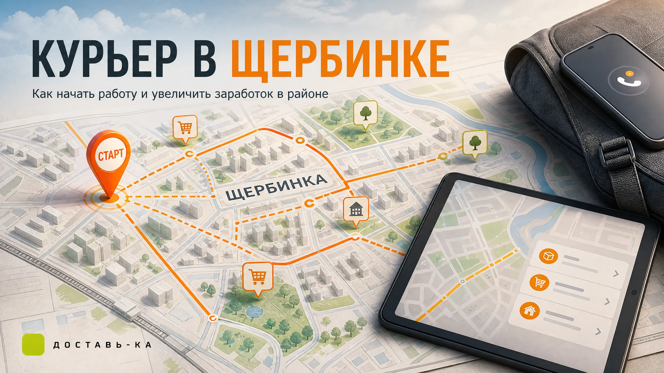 Работа курьером в Щербинке 2026: от чего зависит заработок
