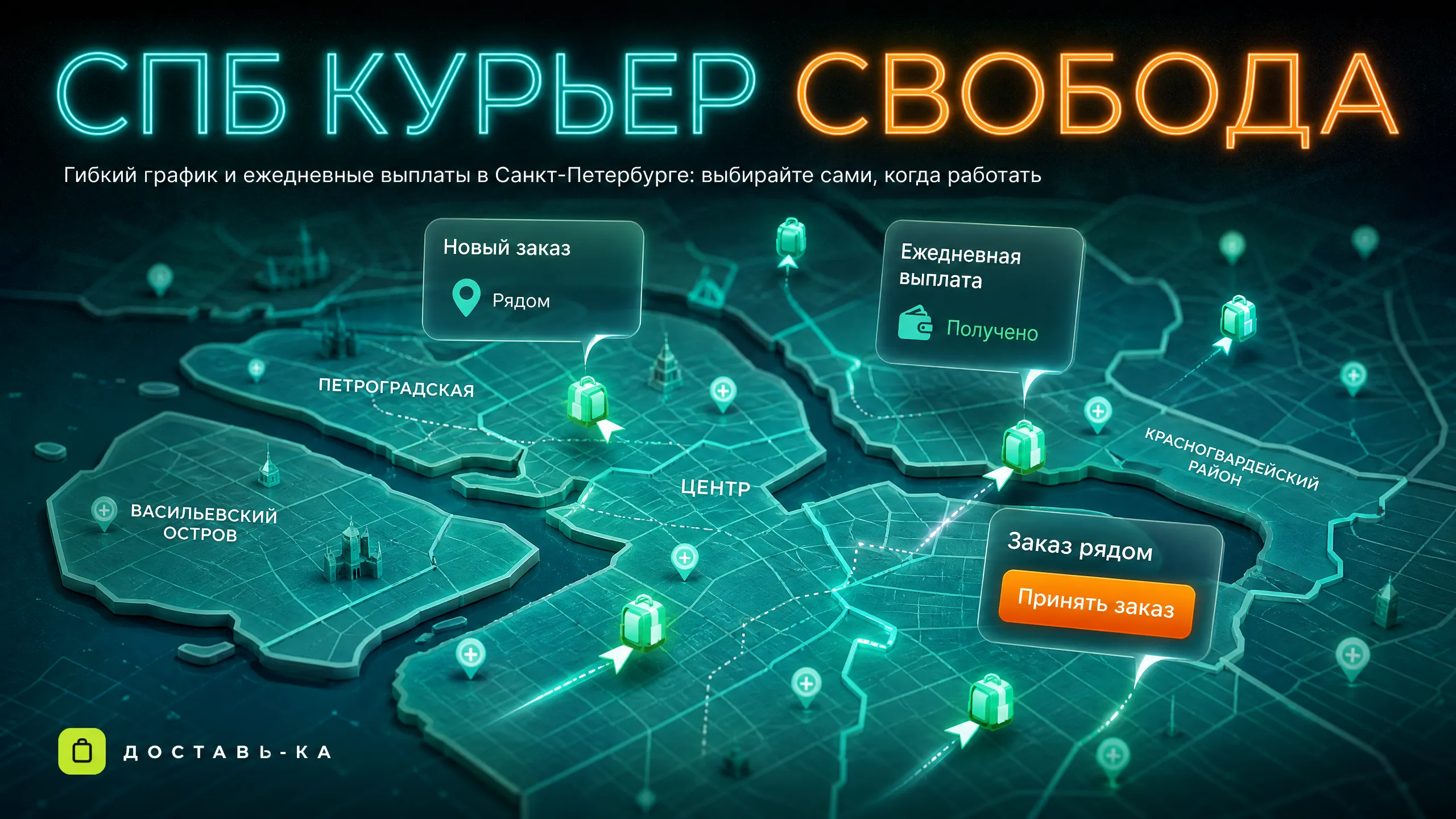 Подработка курьером в СПб: гибкий график и ежедневная оплата в 2026 году