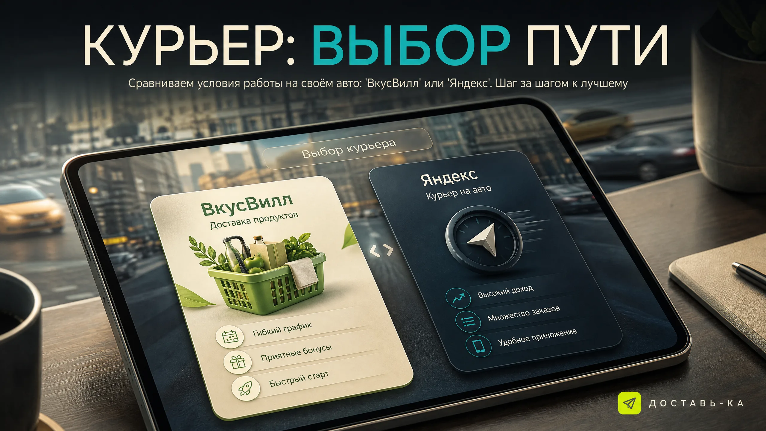 ВкусВилл работа курьером на своем авто или Яндекс: где выгоднее в 2026 году?