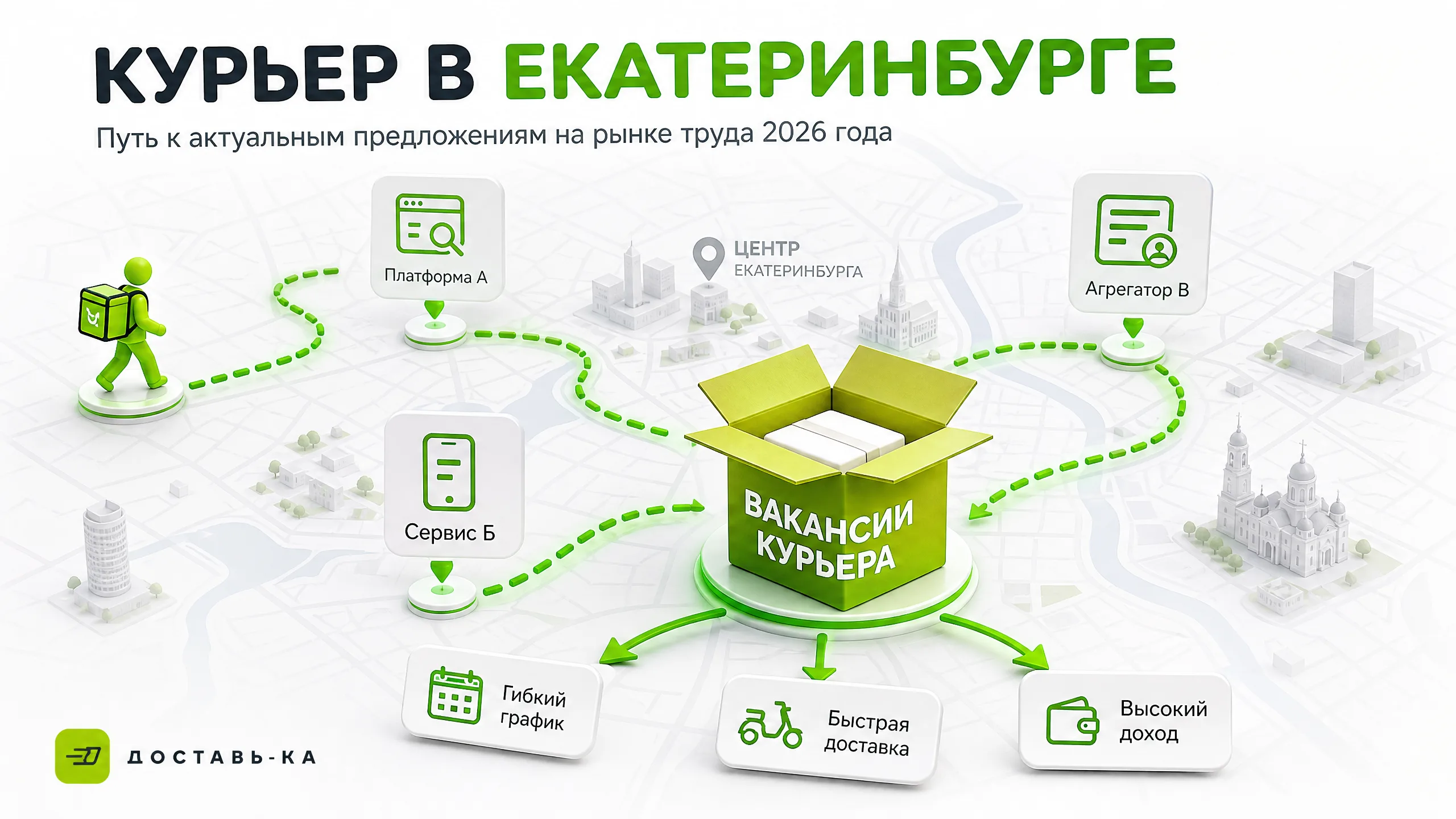 Курьерские вакансии в Екатеринбурге: где искать свежие предложения в 2026 году
