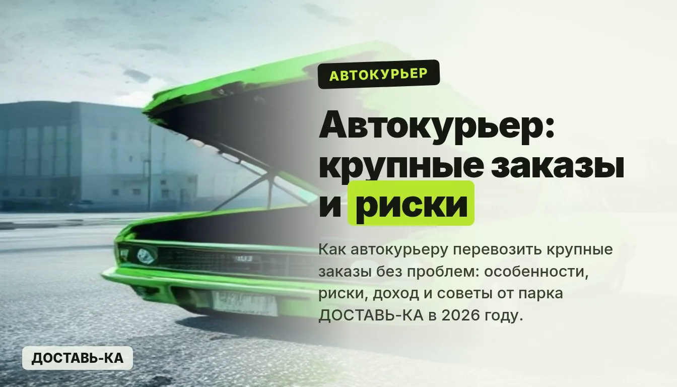 Автокурьер доставка крупных заказов: особенности и риски в 2026