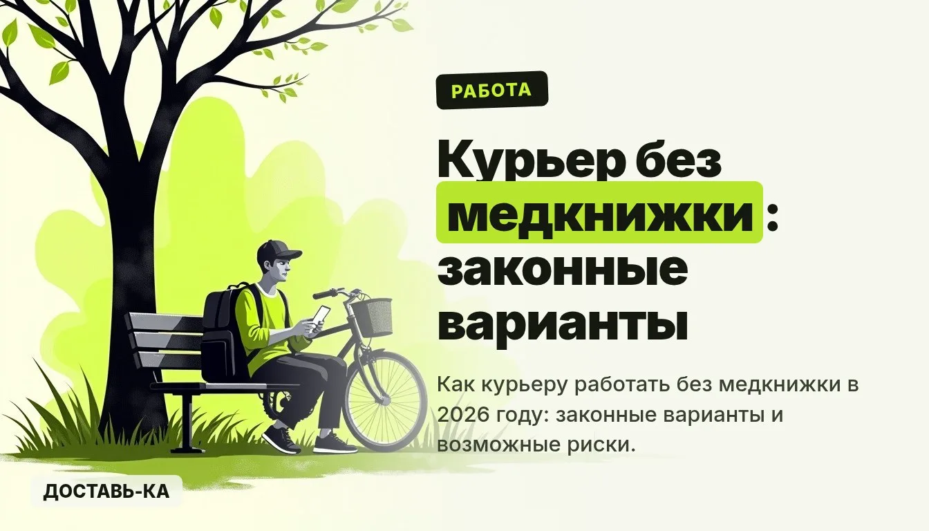 Курьер без медкнижки: законные варианты работы и риски в 2026 году