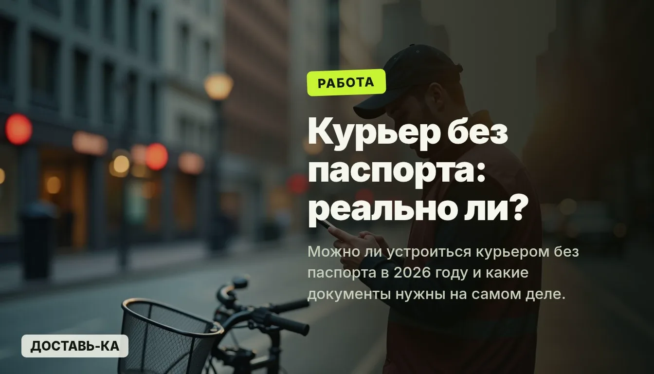 Курьер без паспорта: как работать легально в 2026 году?