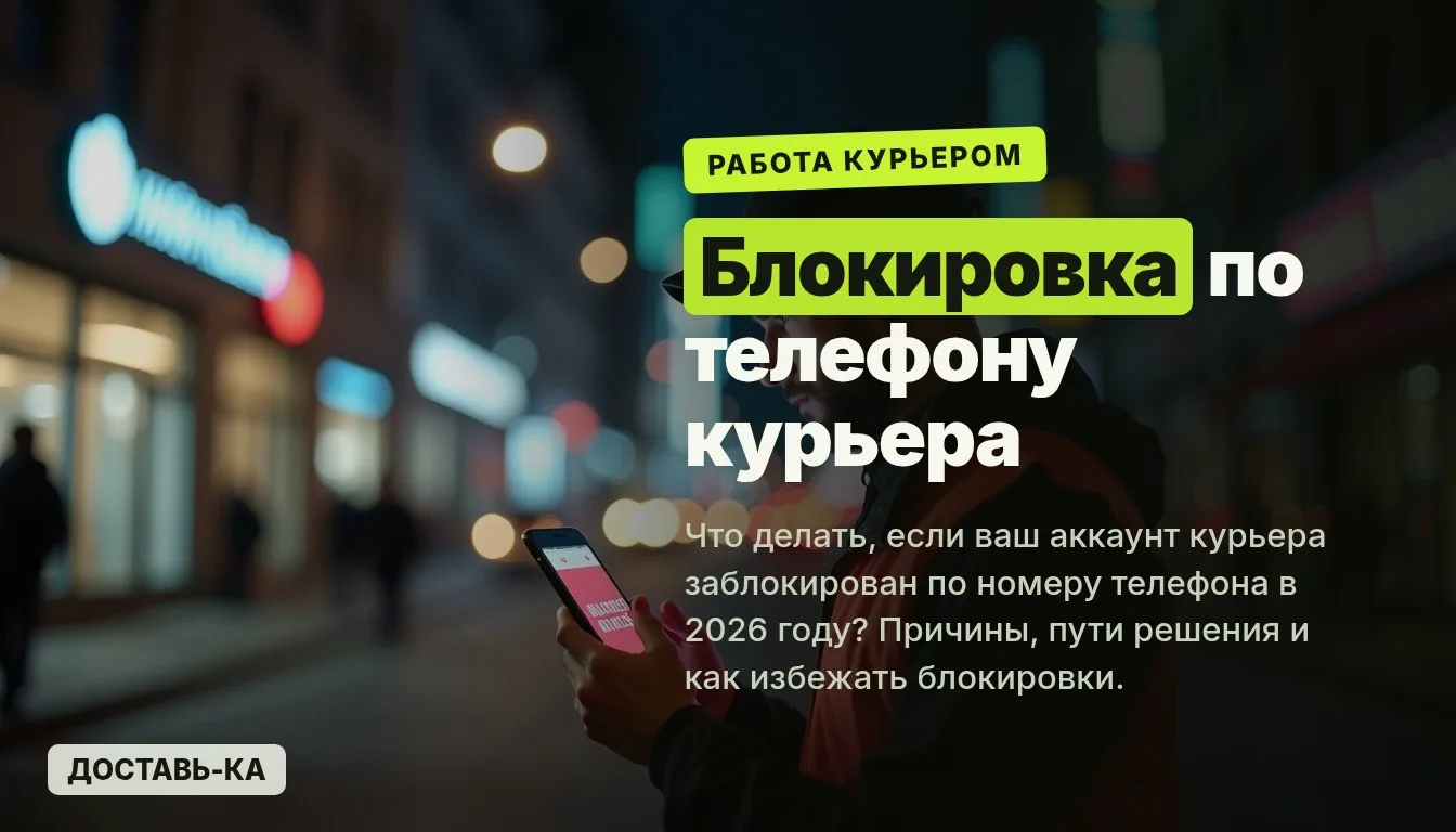 Блокировка аккаунта курьера по телефону: причины и что делать в 2026 году?