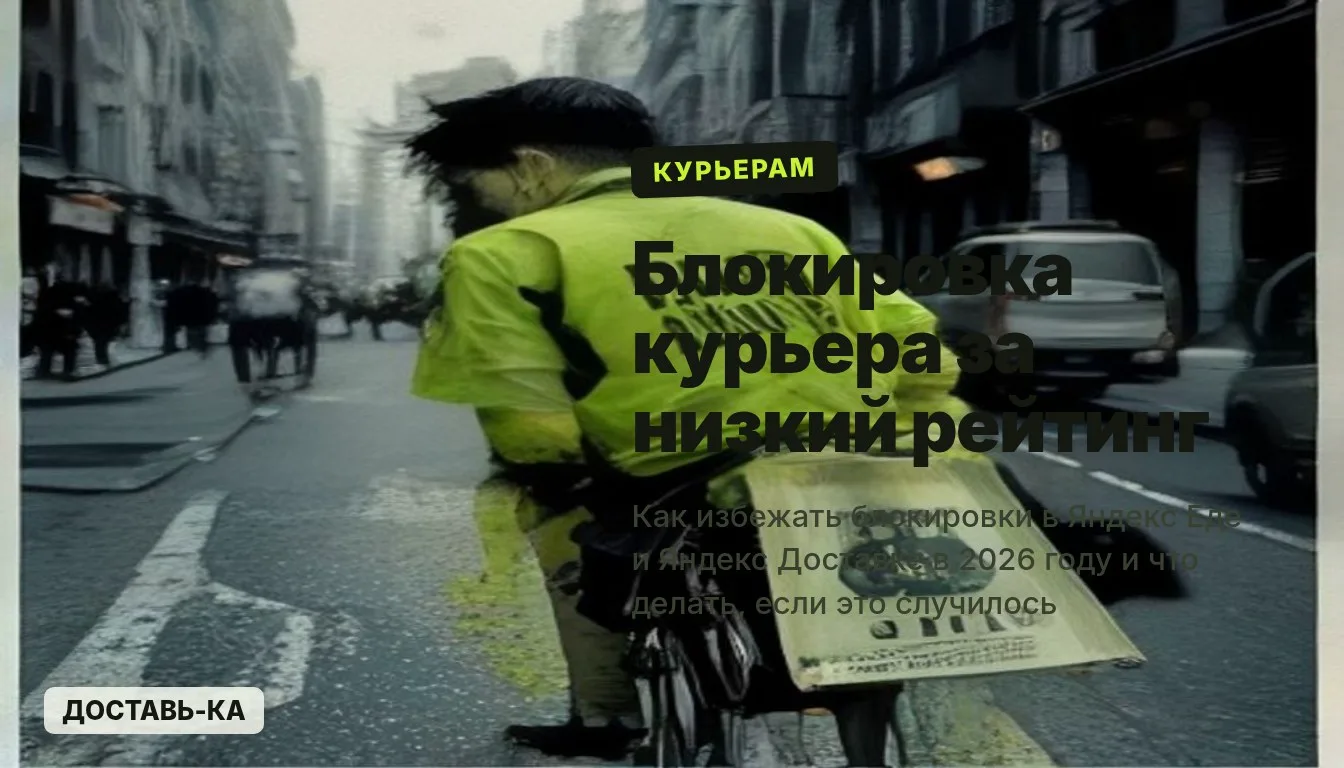 Блокировка за низкий рейтинг курьера: как избежать и что делать в 2026 году