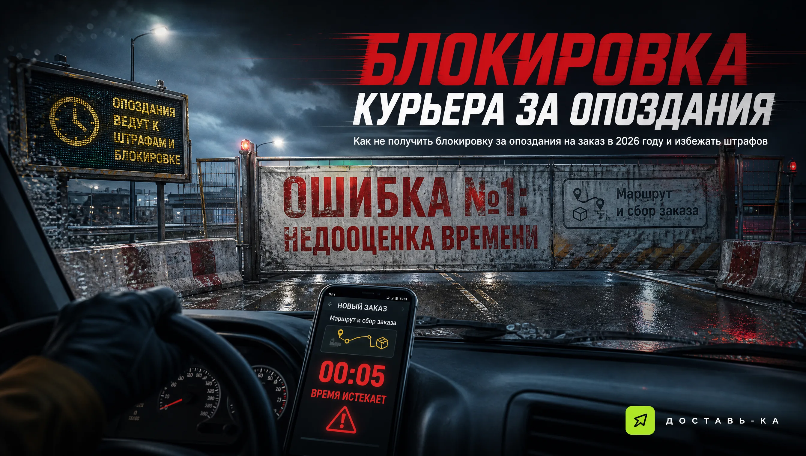 Опоздания на заказ: курьер блокировка и допустимое время в 2026 году