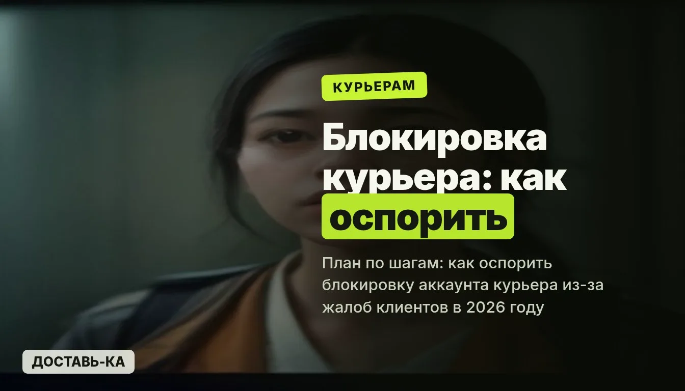 Блокировка курьера за жалобы: как оспорить в 2026 году