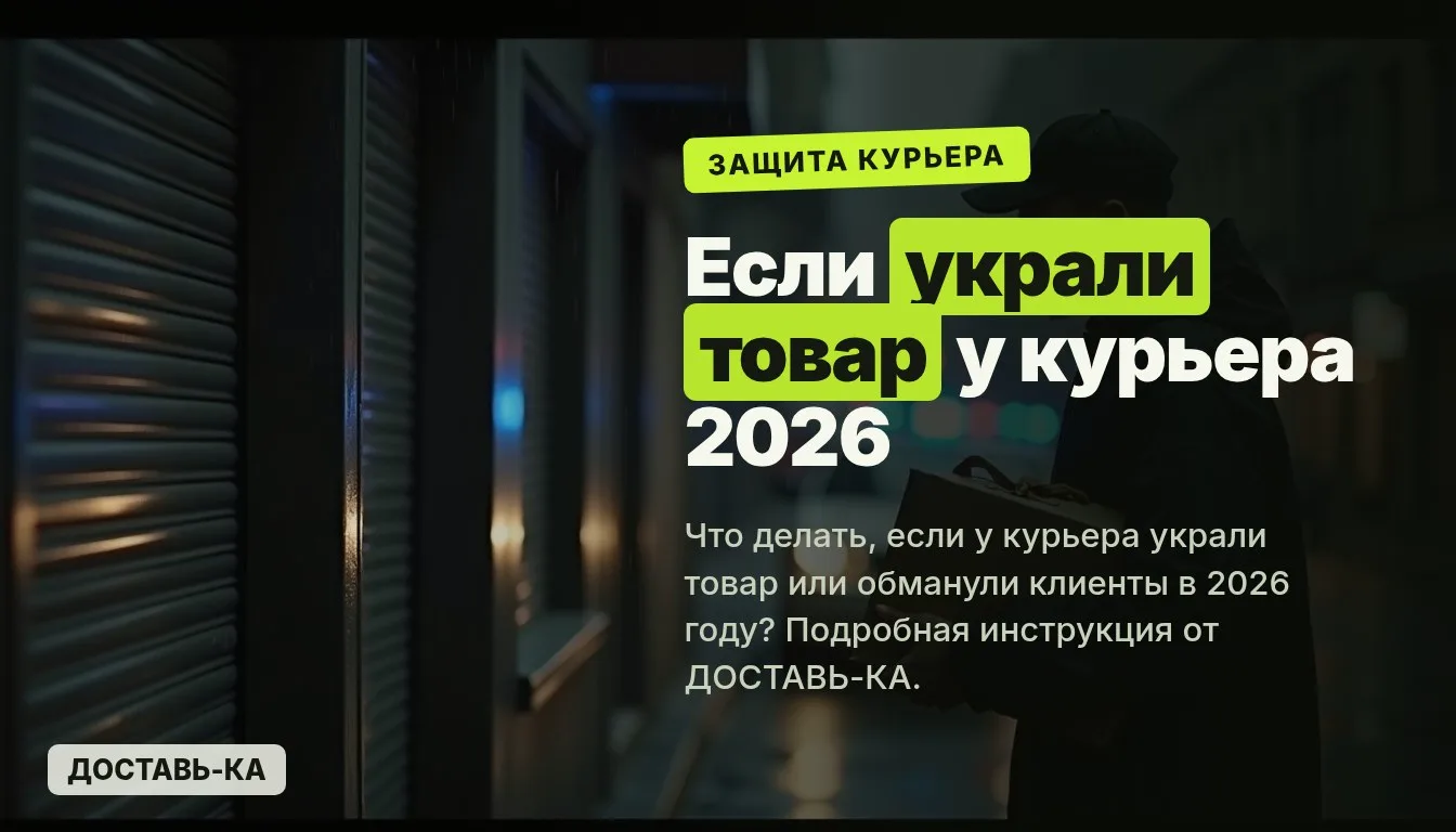 Курьер: что делать, если украли товар или обманули клиенты в 2026 году?