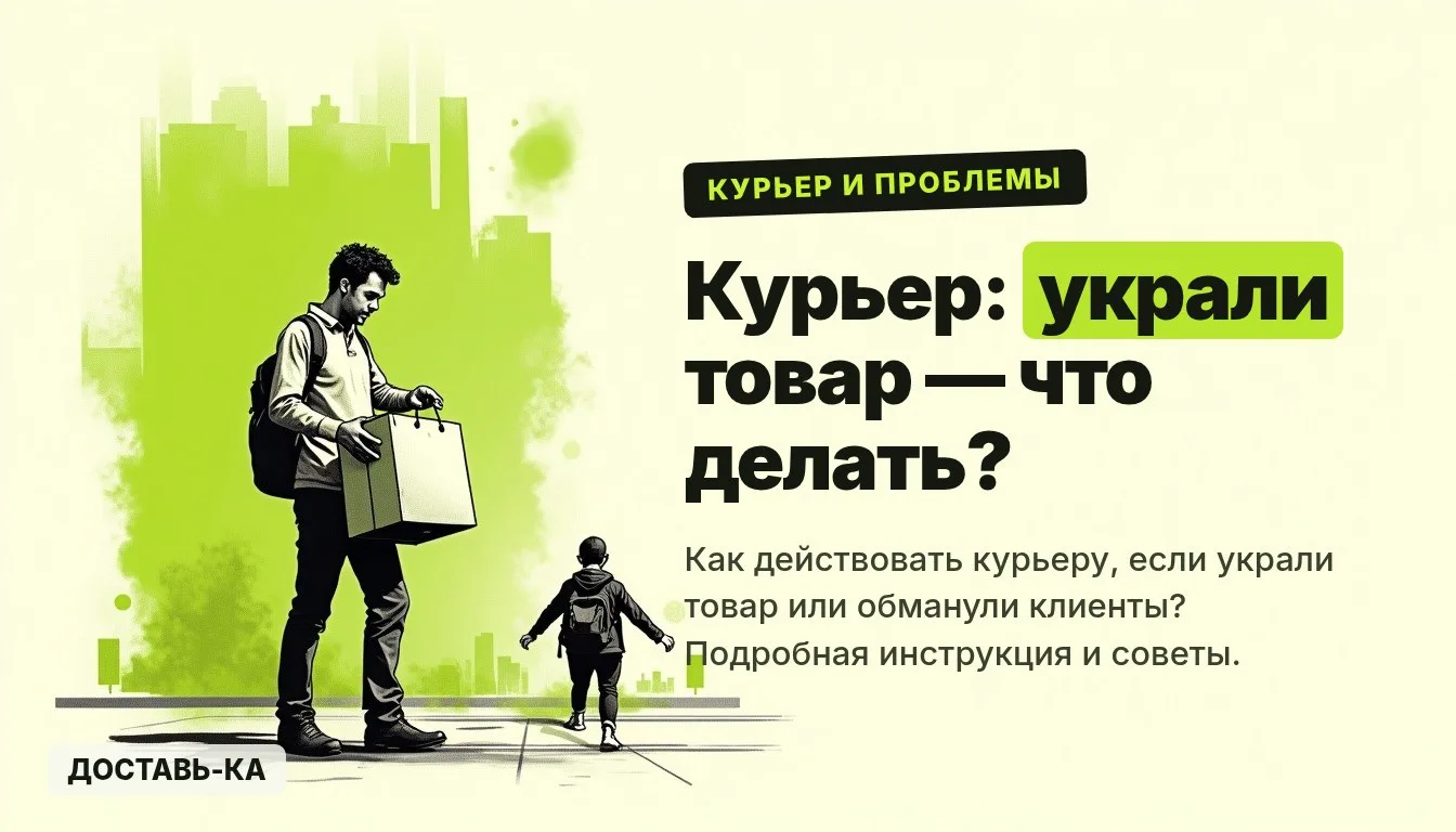 Курьер: что делать, если украли товар или обманули клиенты?