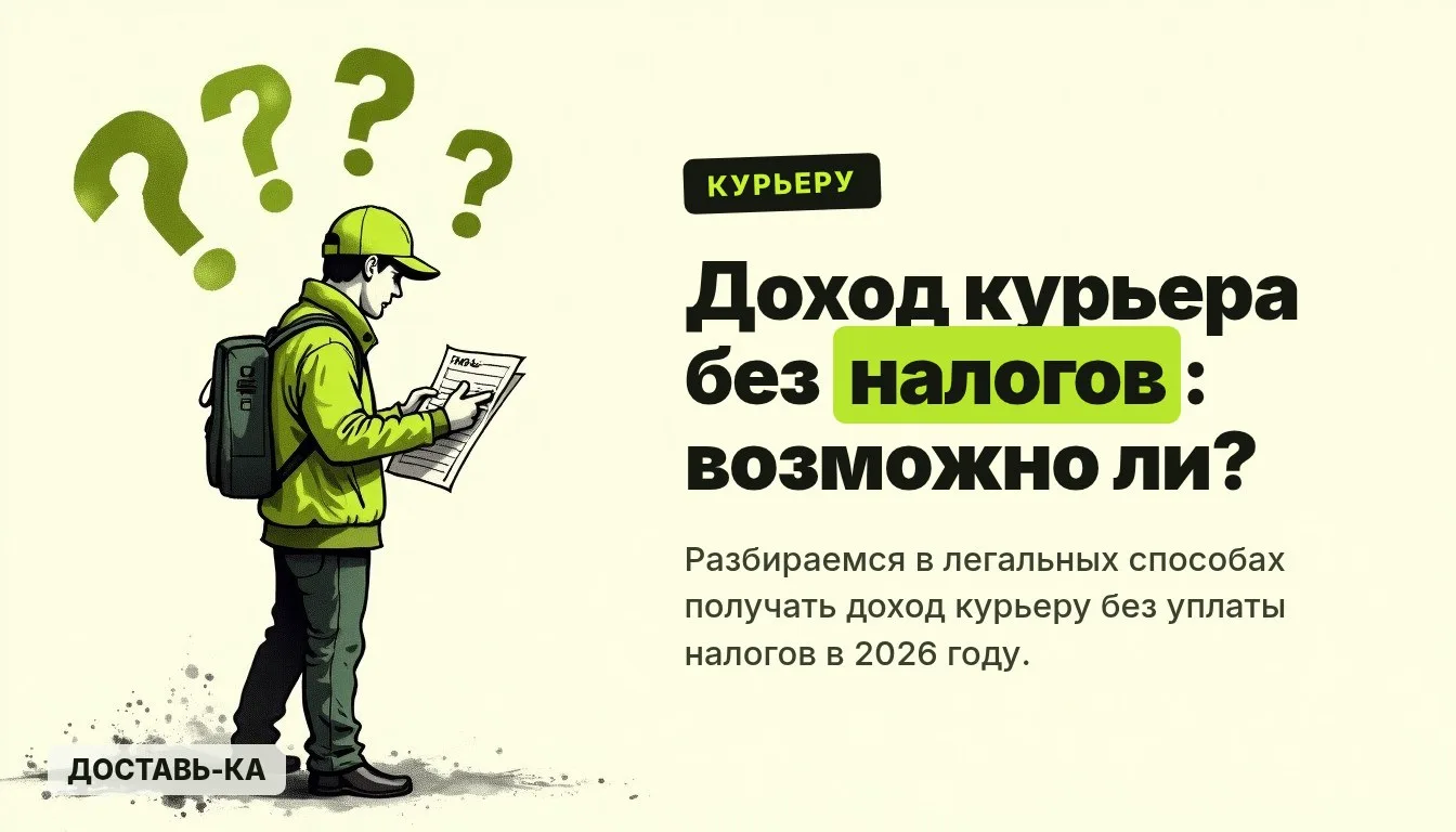 Курьер без налогов в 2026: как легально платить минимум и зарабатывать больше