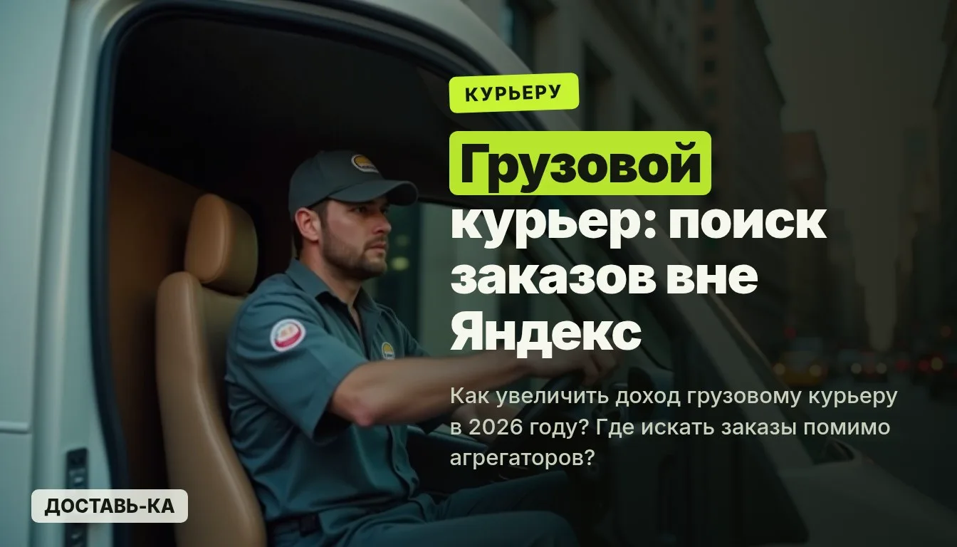 Грузовой курьер: поиск заказов вне Яндекс Про в 2026 году