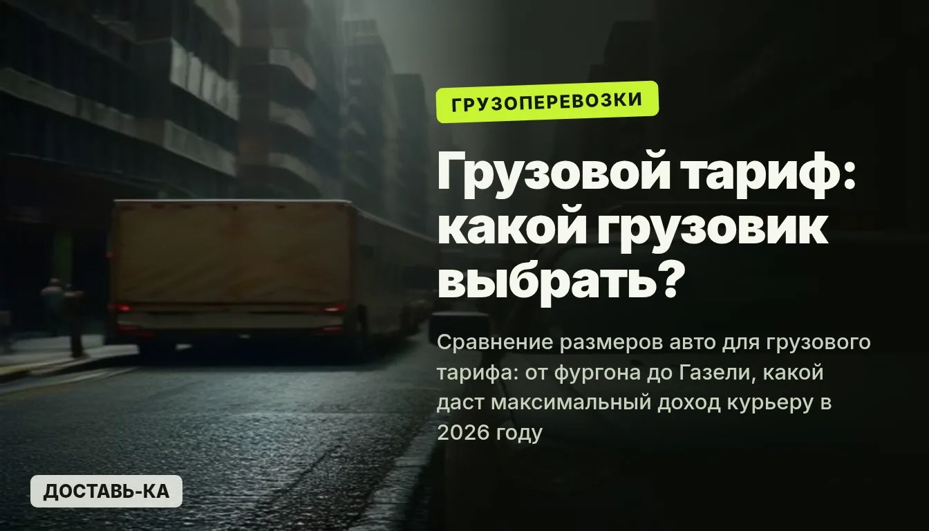 Какой грузовик для курьера выбрать в 2026 году для максимального дохода?