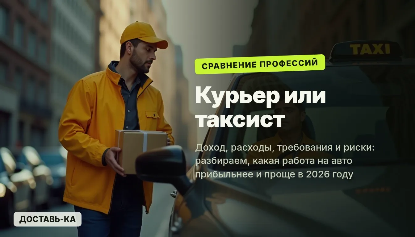 Что выгоднее на своей машине: курьер или таксист в 2026?