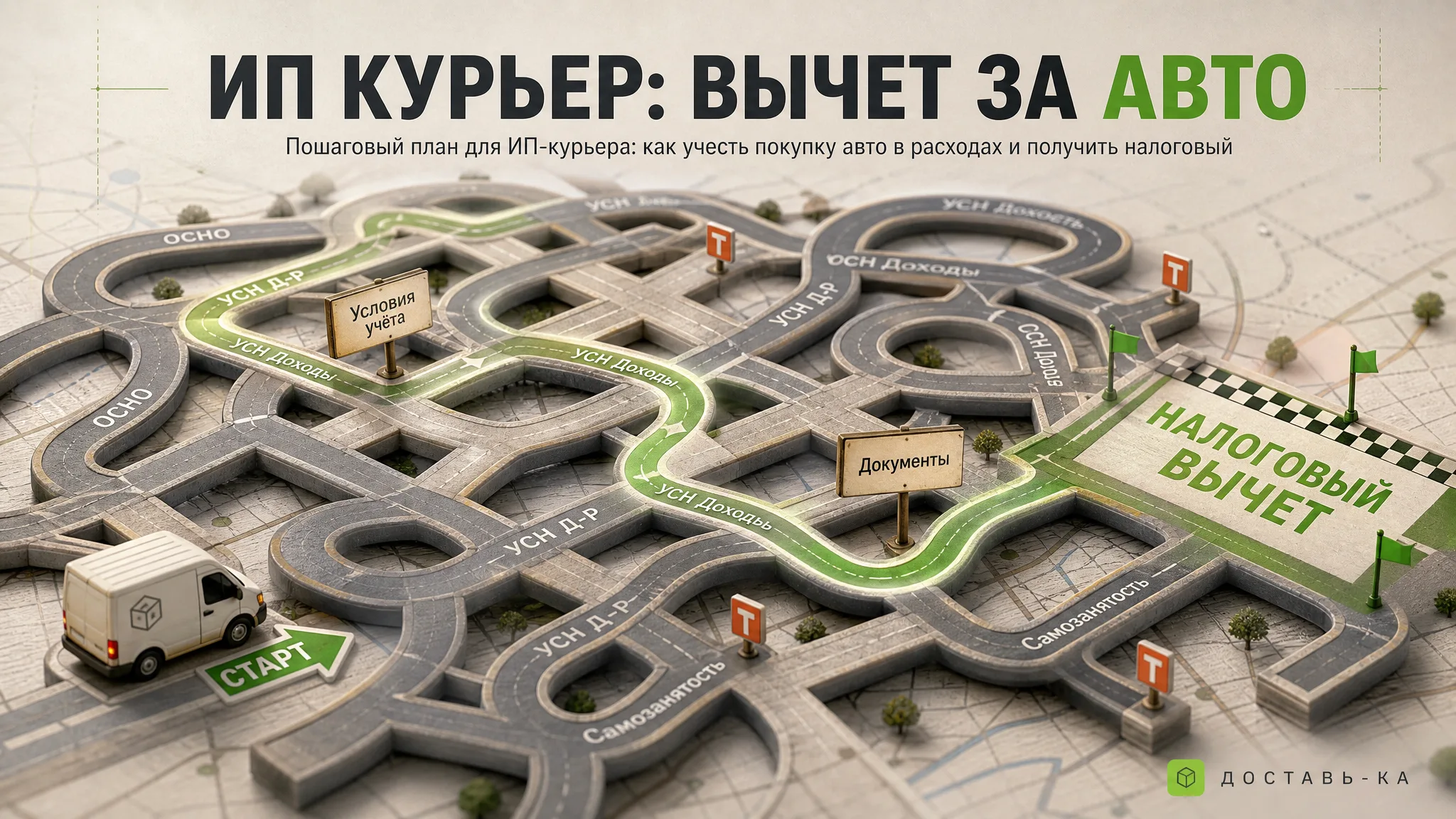 ИП курьер: налоговый вычет за авто — как оформить в 2026 году?