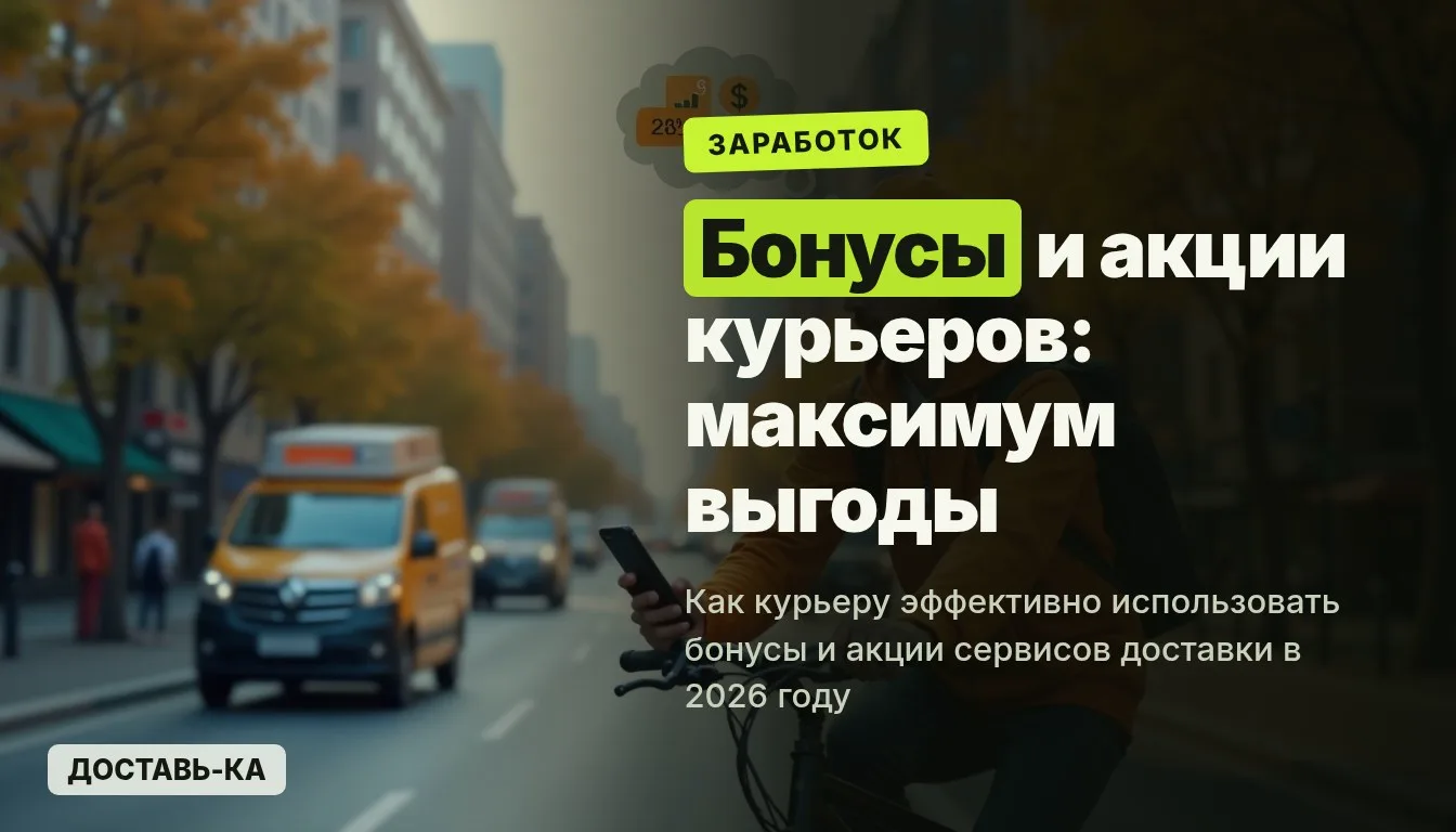 Как курьеру эффективно использовать бонусы и акции сервисов доставки в 2026 году