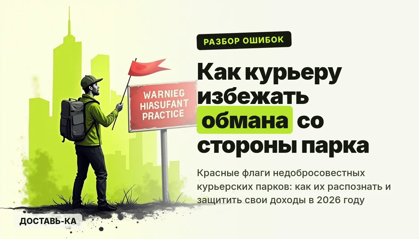 Как курьеру избежать обмана со стороны парка: красные флаги в 2026 году