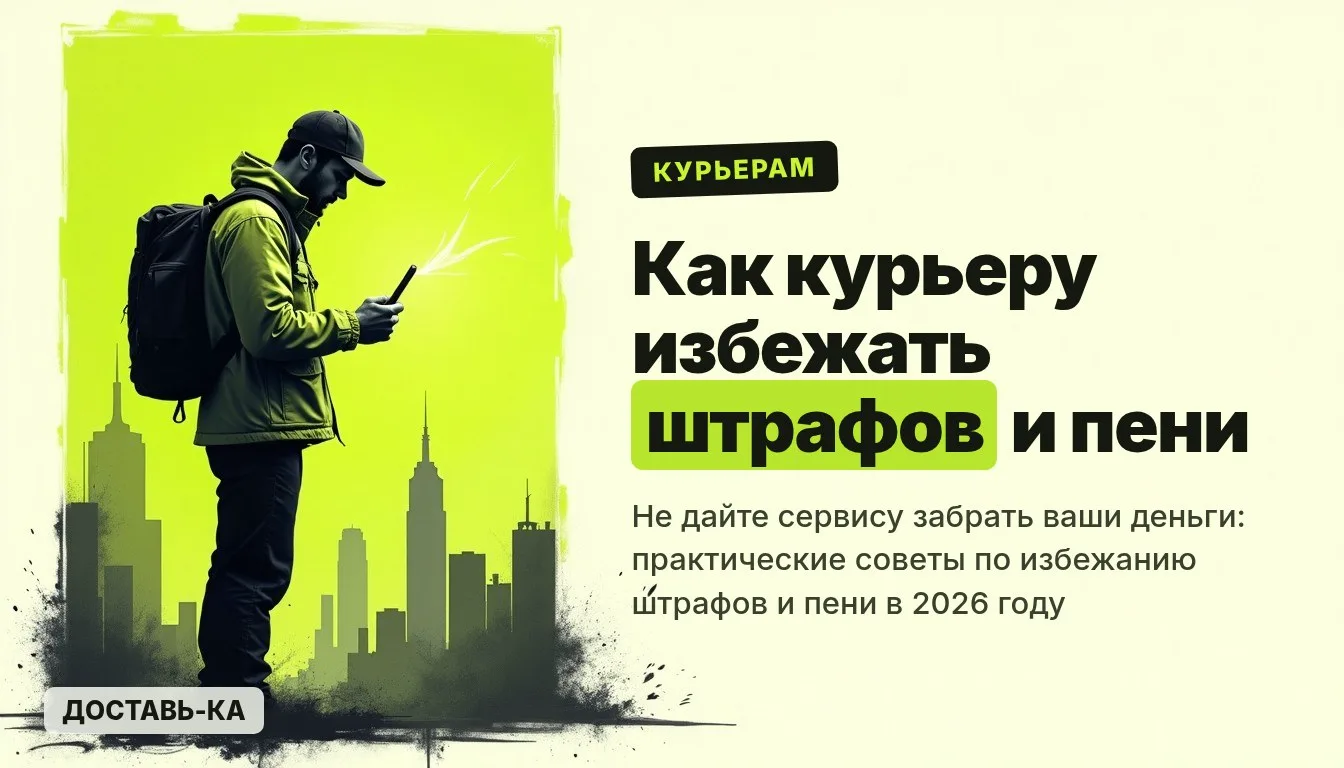 Как курьеру избежать штрафов и пени от сервиса в 2026 году