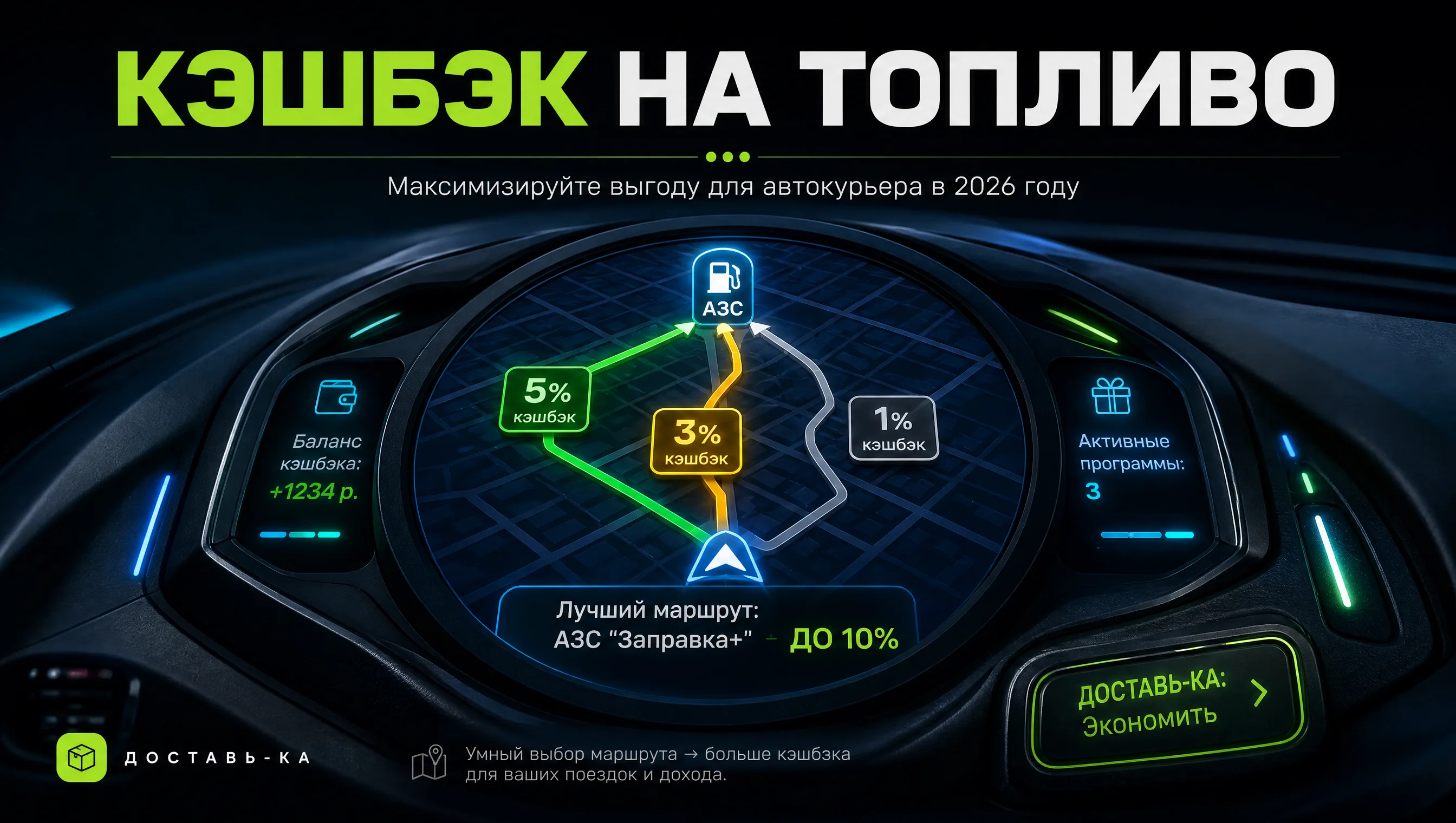 Cashback на топливо для автокурьера: как получить максимум в 2026 году