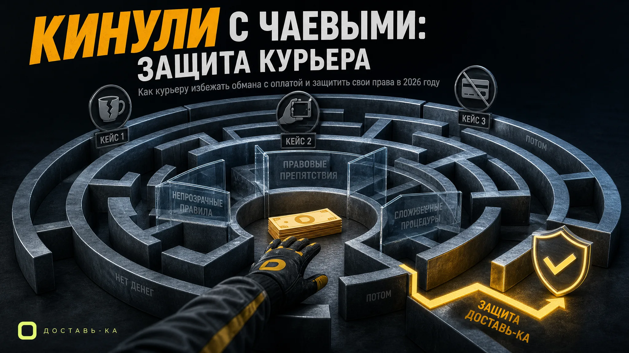 Кинули с чаевыми: как курьеру защититься от недобросовестных клиентов в 2026 году