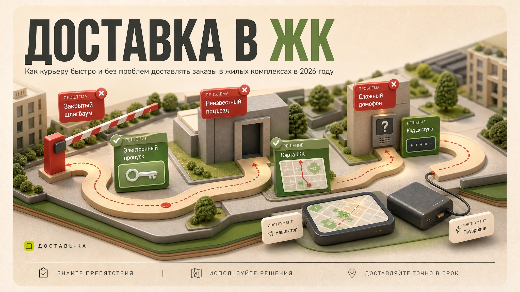 Лайфхаки для курьера: как быстро доставлять заказы в жилых комплексах в 2026 году
