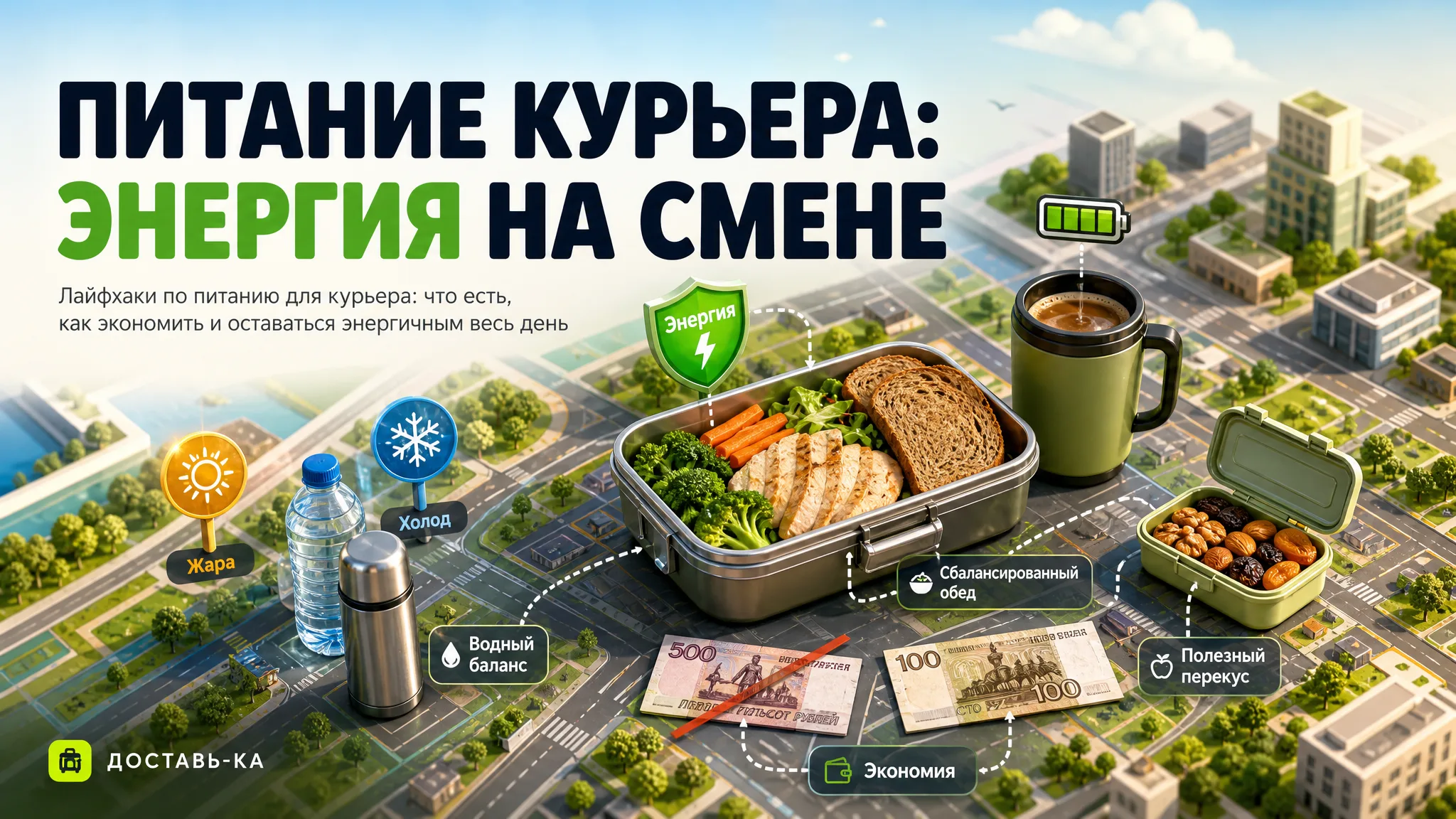Питание курьера на смене: лайфхаки для энергии и экономии в 2026
