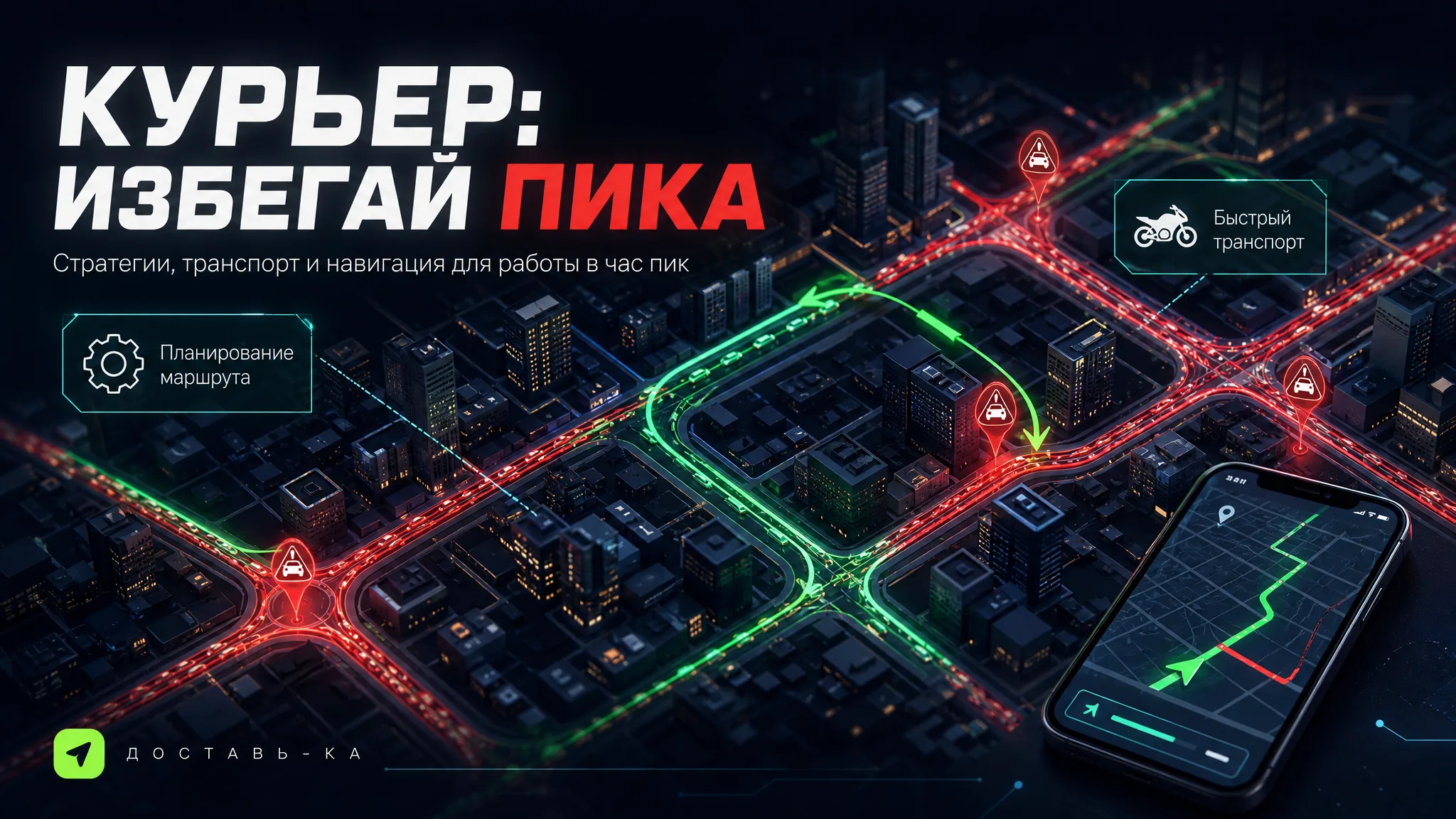 Как работать в час пик курьером и не угодить в пробки в 2026 году?