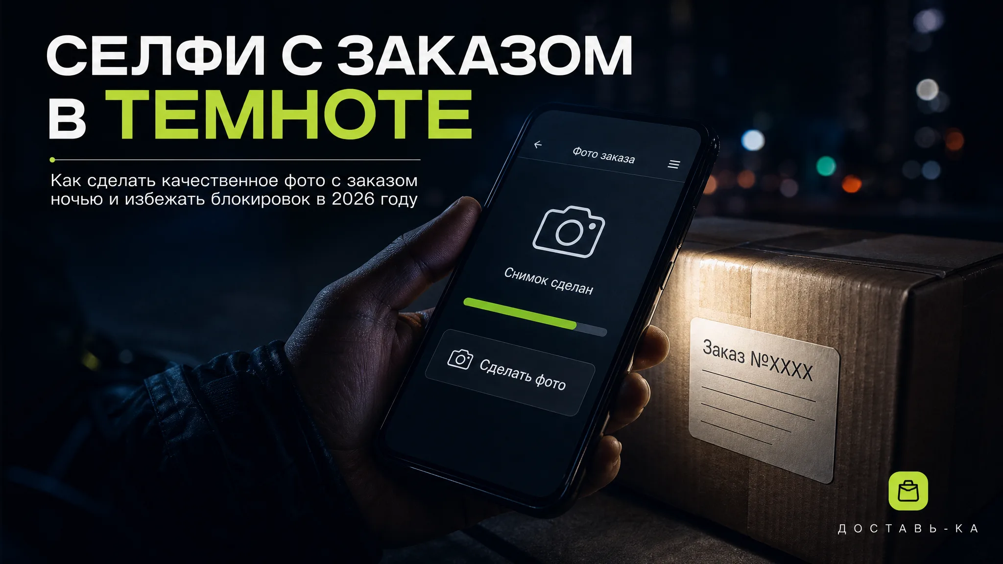 Лайфхаки для курьера: как сделать качественное фото с заказом в темноте в 2026 году
