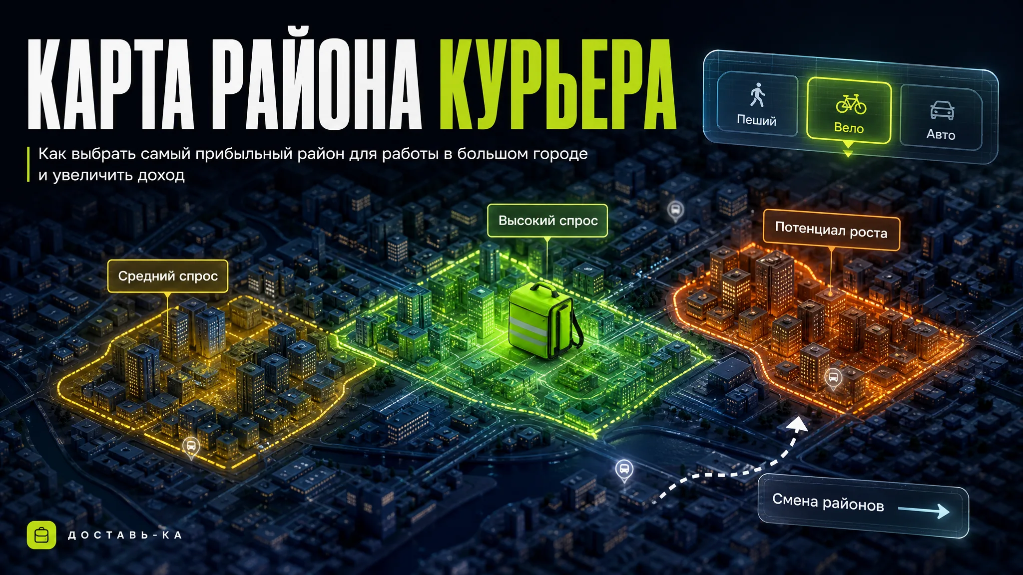 Города-миллионники: как выбрать прибыльный район для работы курьером в 2026 году?