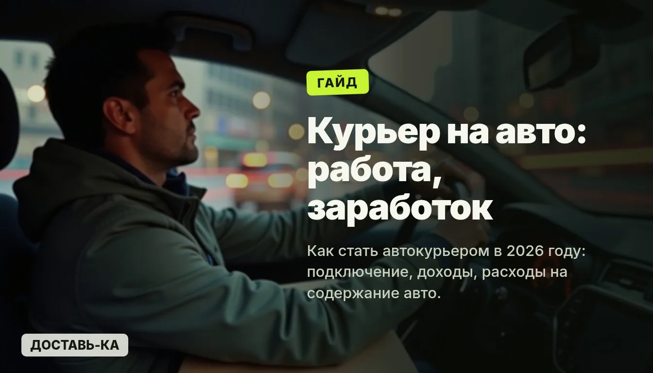 Работа курьером на своем авто в 2026 году: как начать и сколько можно заработать