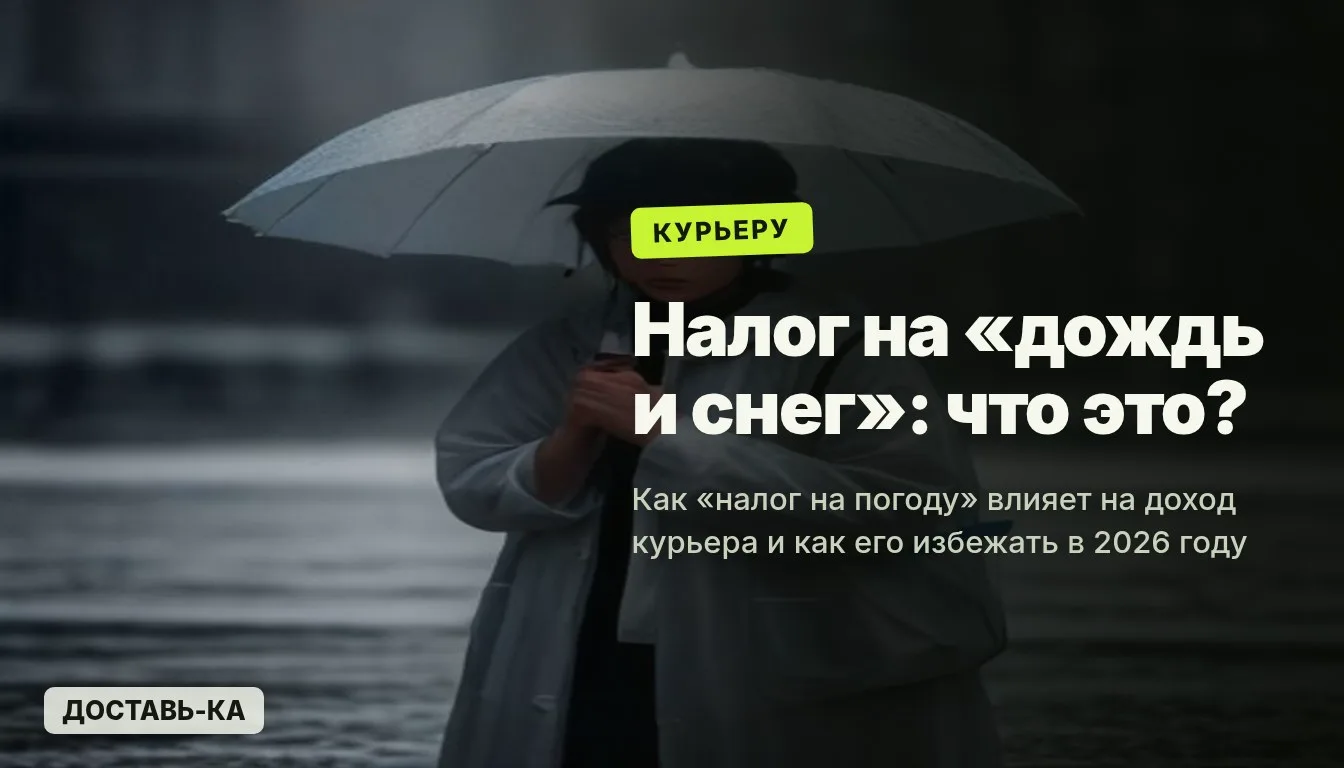 Налог на «дождь и снег»: что это и как он влияет на доход курьера в 2026 году