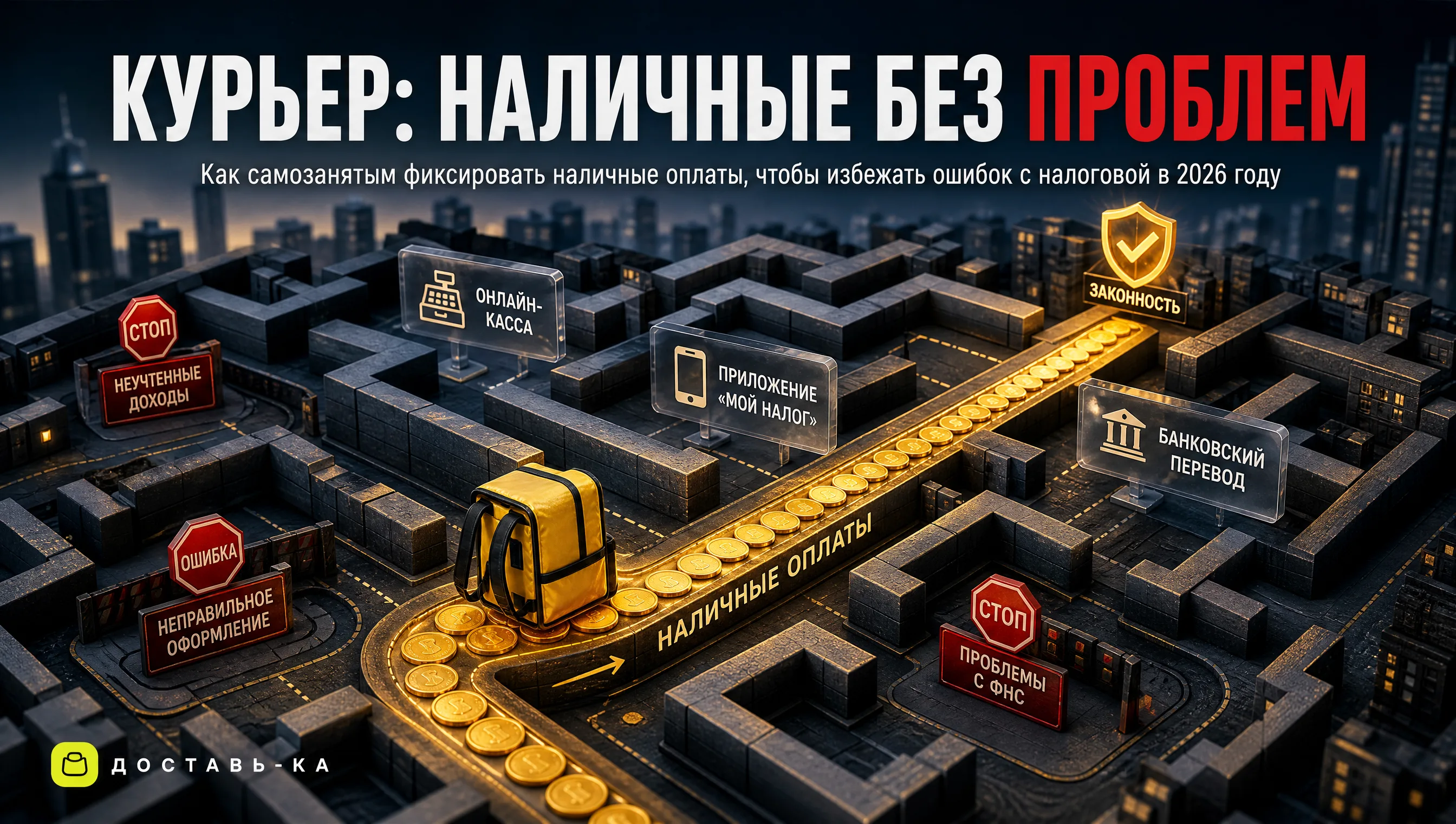 Налоги самозанятых курьеров с наличными оплатами: как избежать проблем в 2026 году