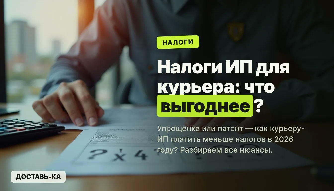 Налоги для курьера ИП: упрощенка или патент — что выгоднее в 2026 году?