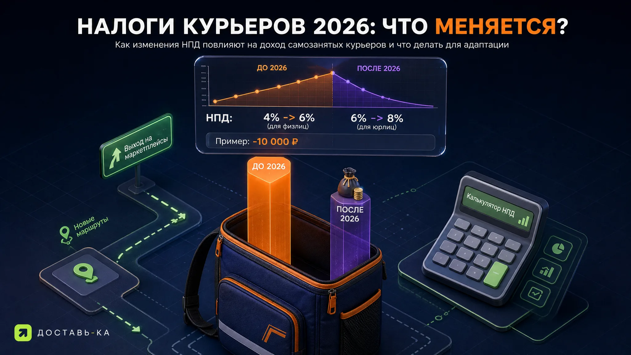 Изменения в налогах самозанятых курьеров 2026: полный план адаптации