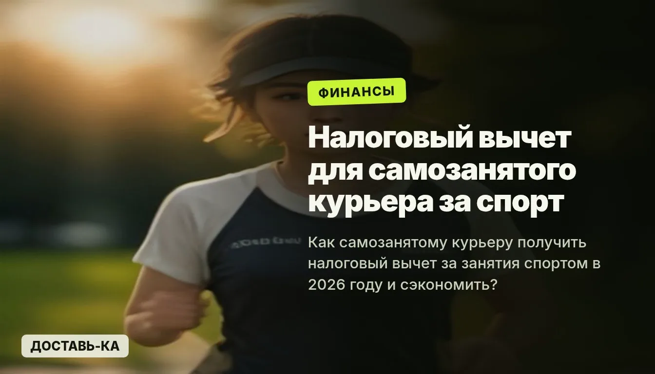 Налоговый вычет для самозанятого курьера за занятия спортом в 2026 году