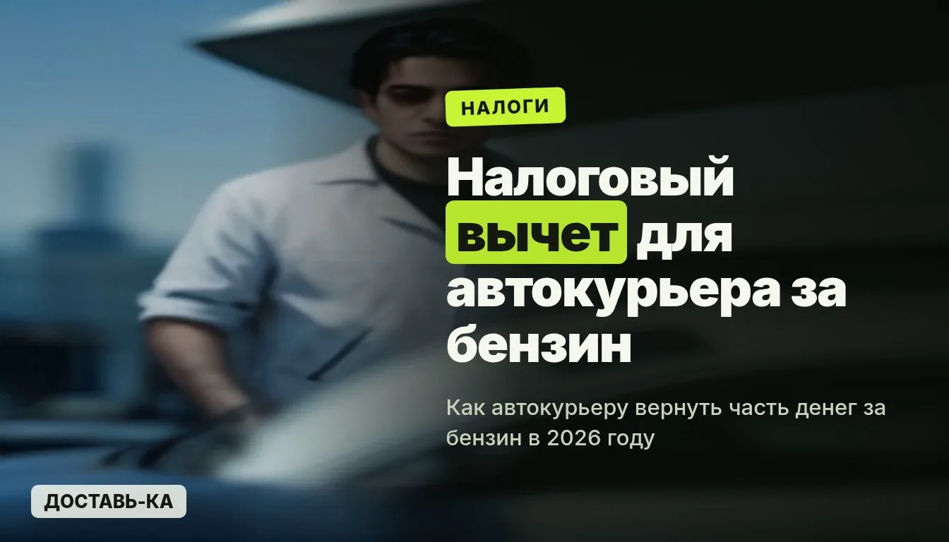 Налоговый вычет для автокурьера за бензин: как легально уменьшить налоги в 2026 году