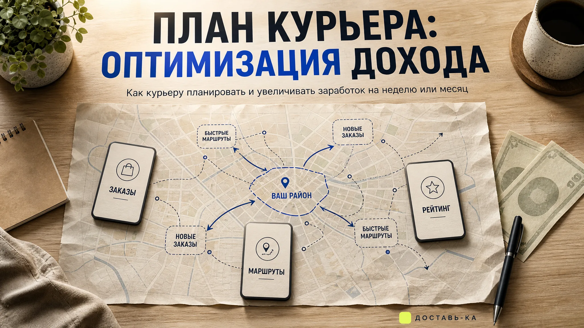 Оптимизация дохода курьера: планирование заработка на неделю/месяц в 2026 году