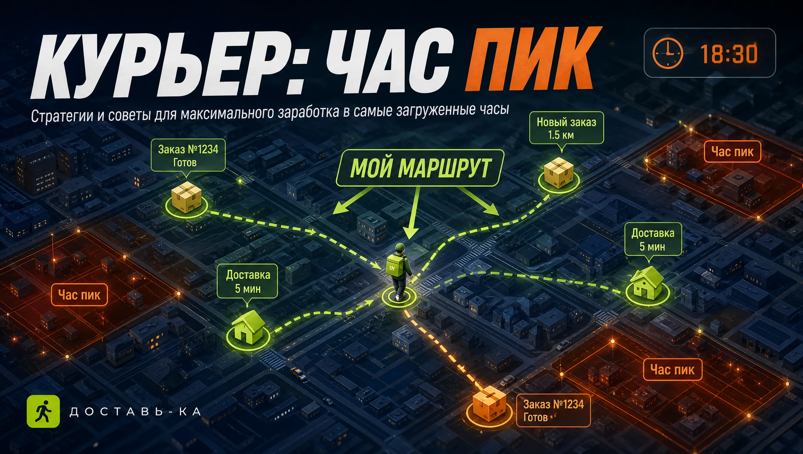 Пеший курьер: как получить больше заказов в час пик в 2026 году