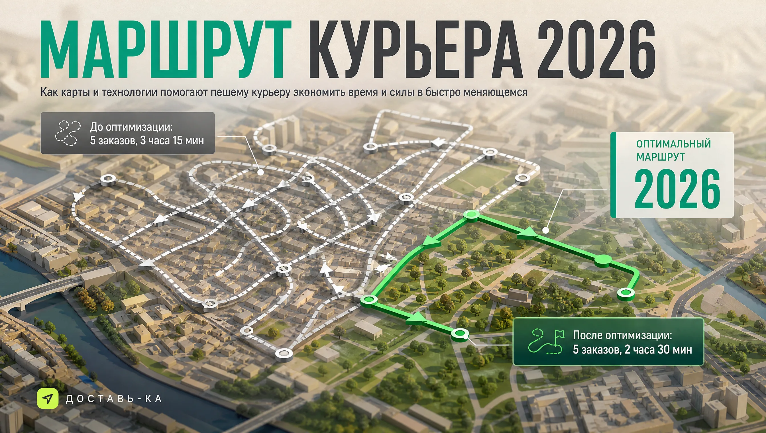Оптимизация маршрутов пеший курьер и экономия времени в 2026 году