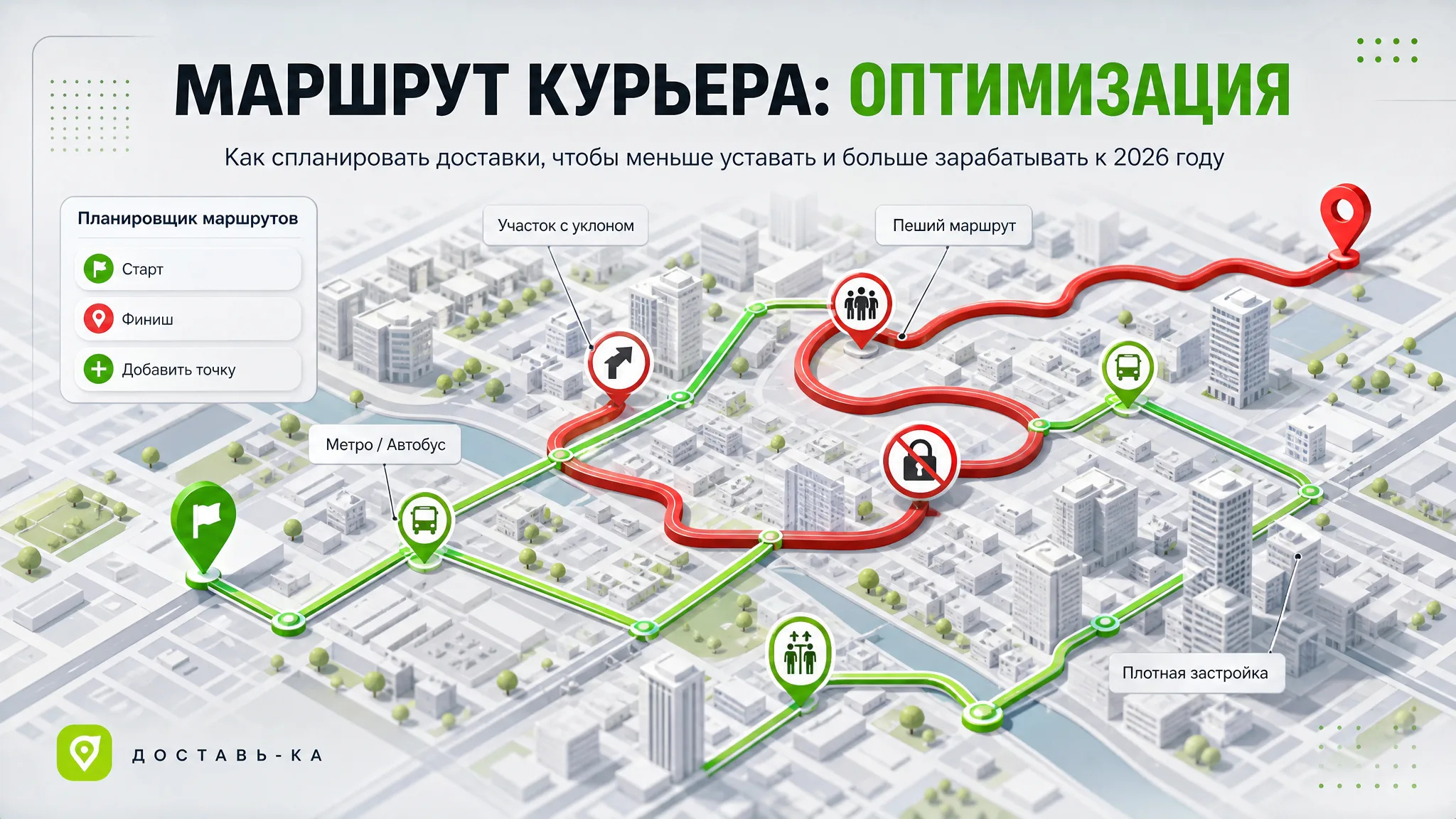 Оптимизация маршрутов пешего курьера и равномерная загрузка в 2026 году