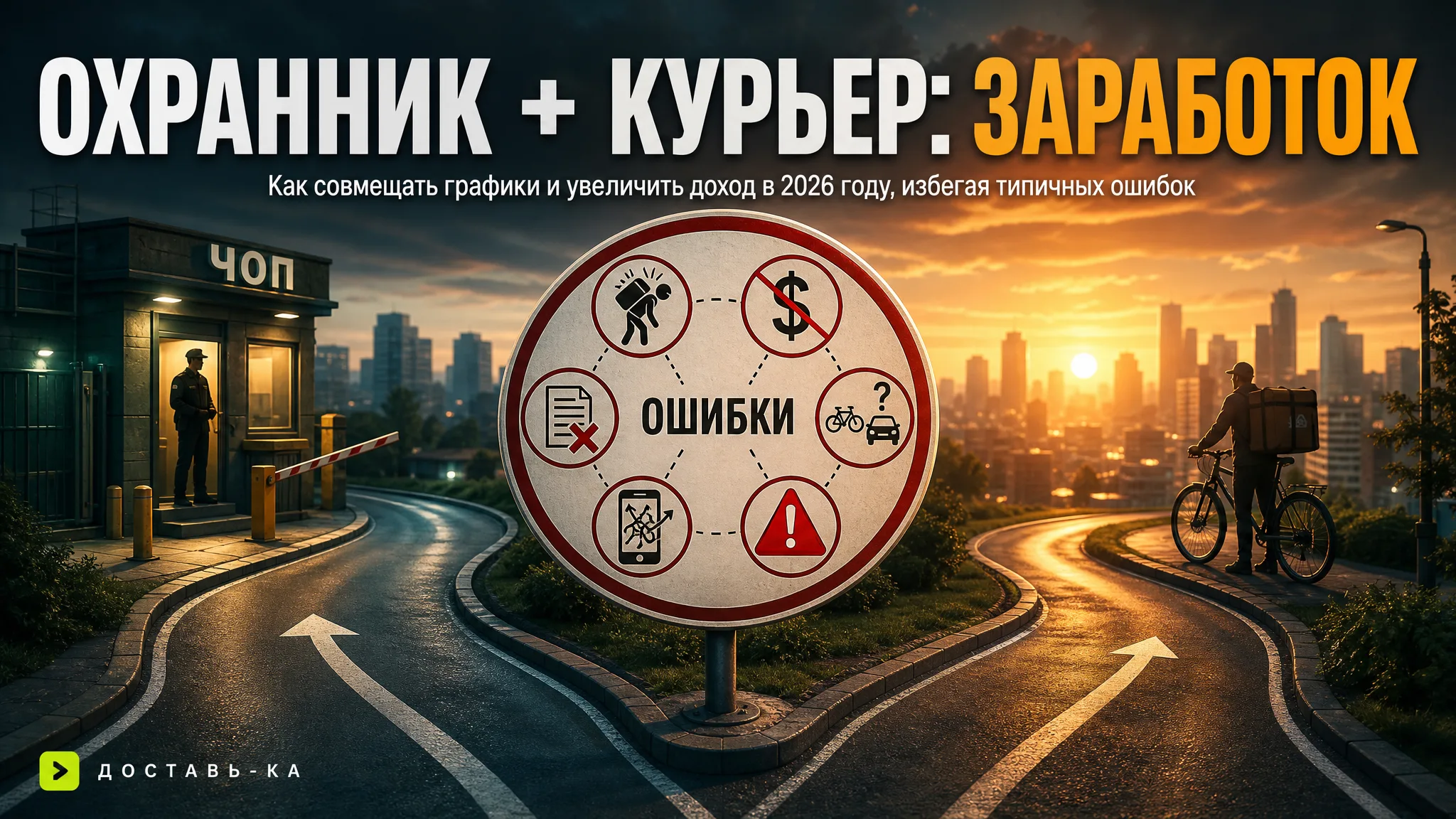 Работа для охранника в свободное время: как совместить сутки через трое с доставкой в 2026 году