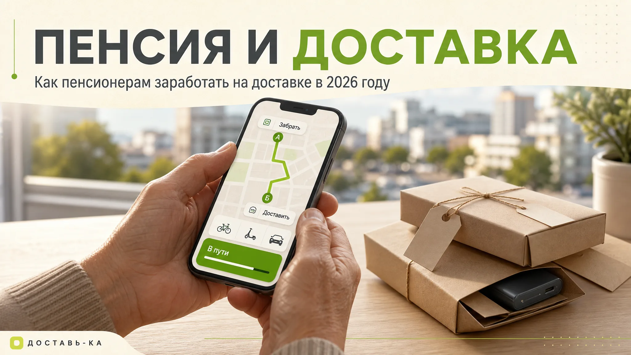 Подработка пенсионерам: доставка электроники или документов в 2026 году