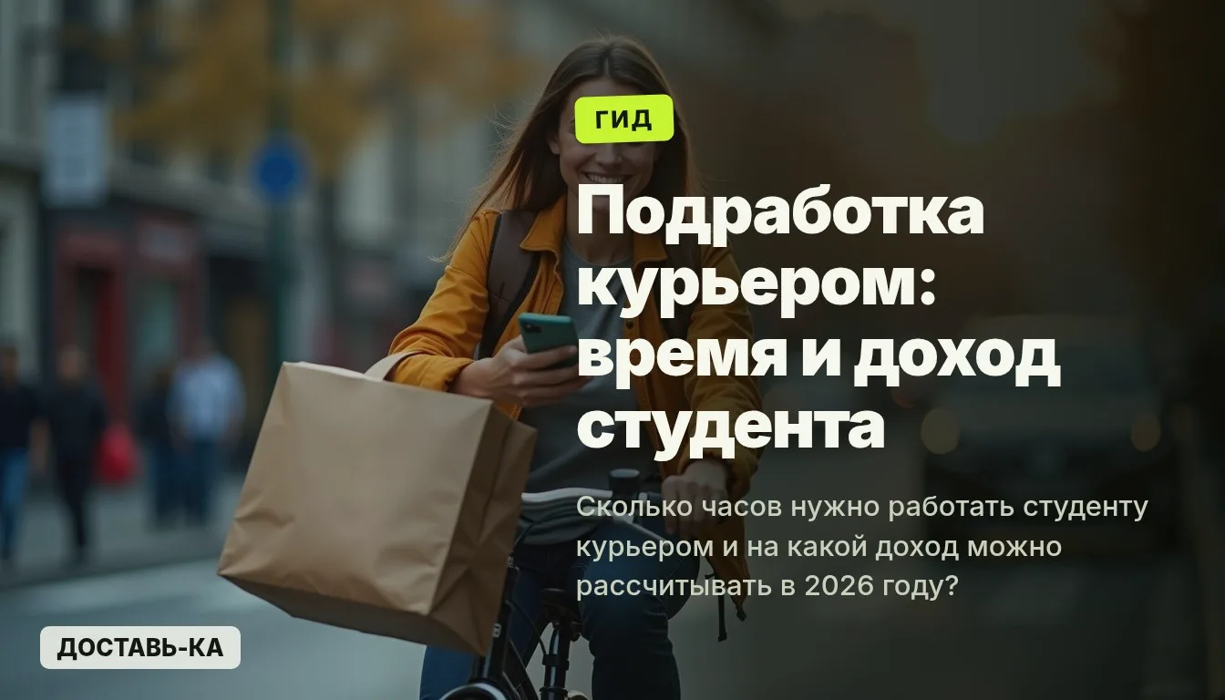 Подработка курьером для студента: сколько реально времени нужно и какая отдача в 2026 году?