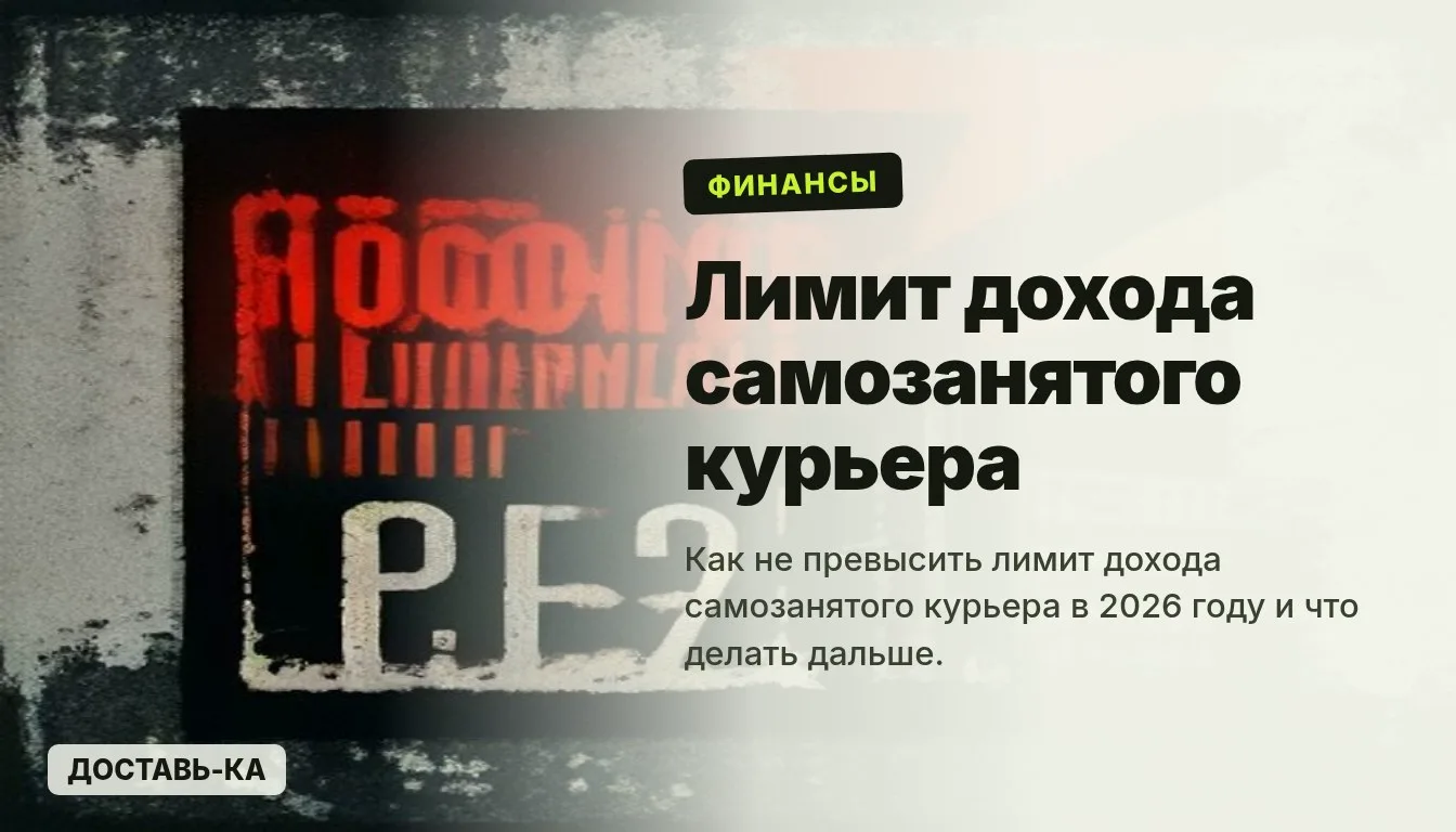 Лимит дохода самозанятого курьера в 2026 году: как не превысить и что будет