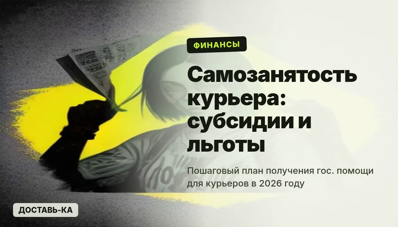 Самозанятость курьера: какие субсидии и льготы можно получить от государства в 2026 году