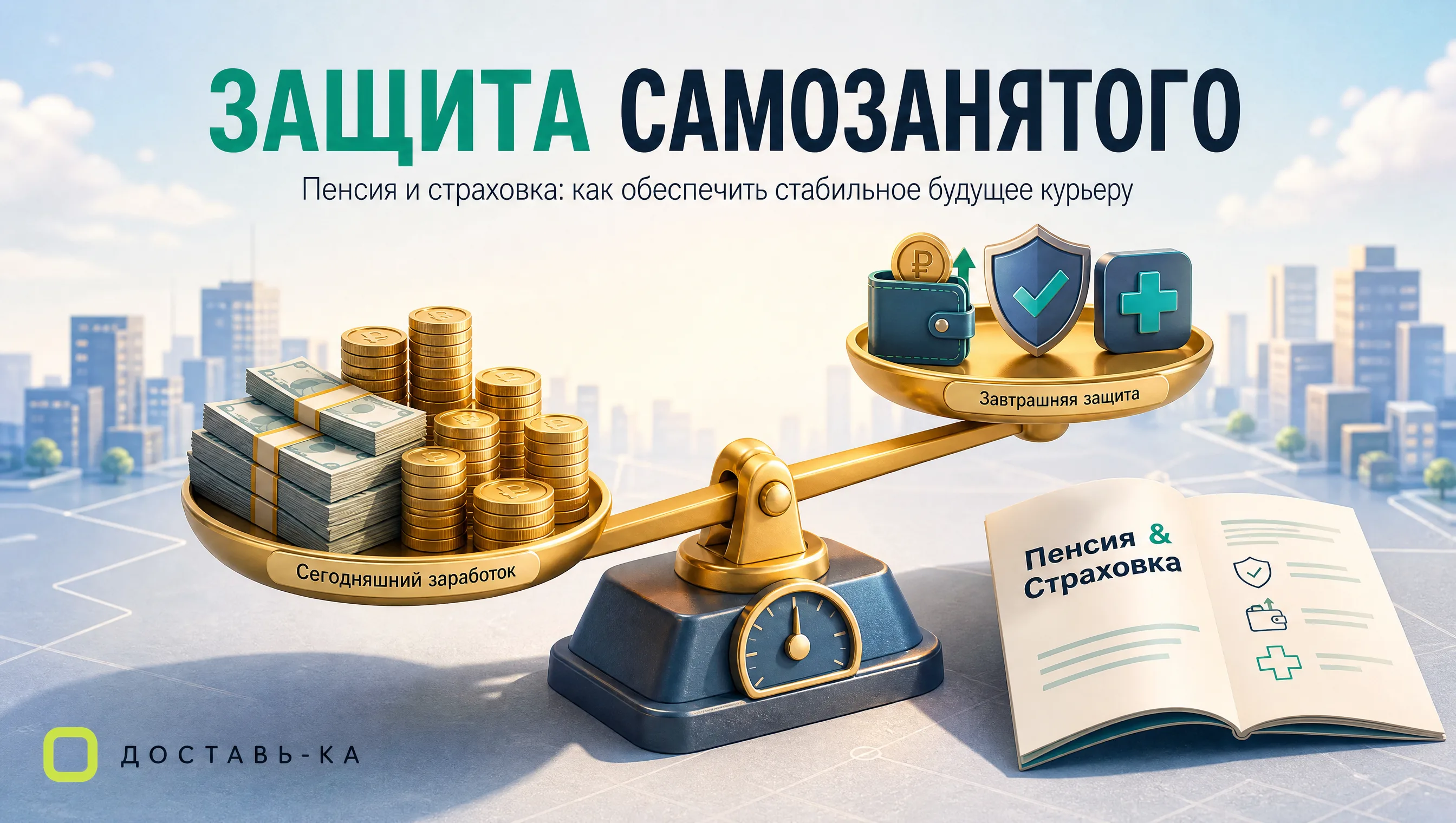 Самозанятость курьера: как формируется пенсия и нужна ли страховка в 2026 году