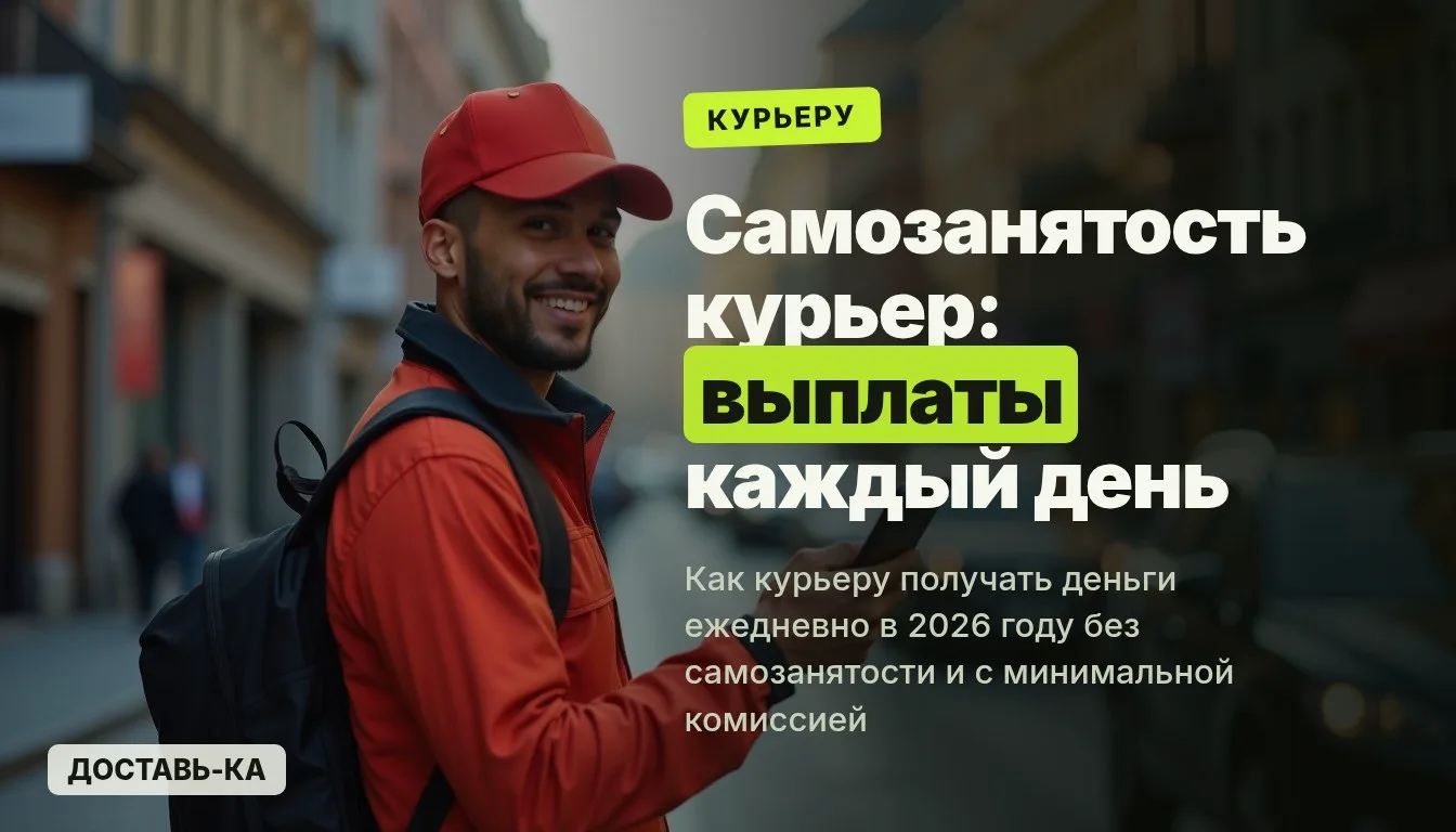 Самозанятость курьер ежедневные выплаты: как получать деньги каждый день в 2026 году
